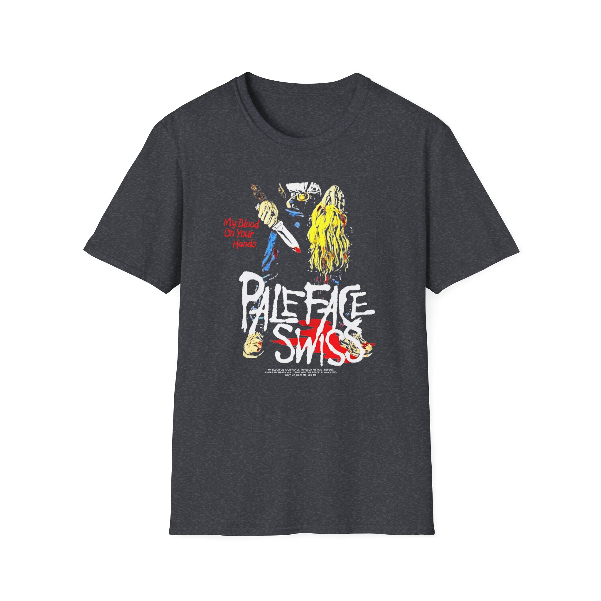 Paleface My Blood on Your Hands Washed Out Unisex Softstyle T-Shirt
