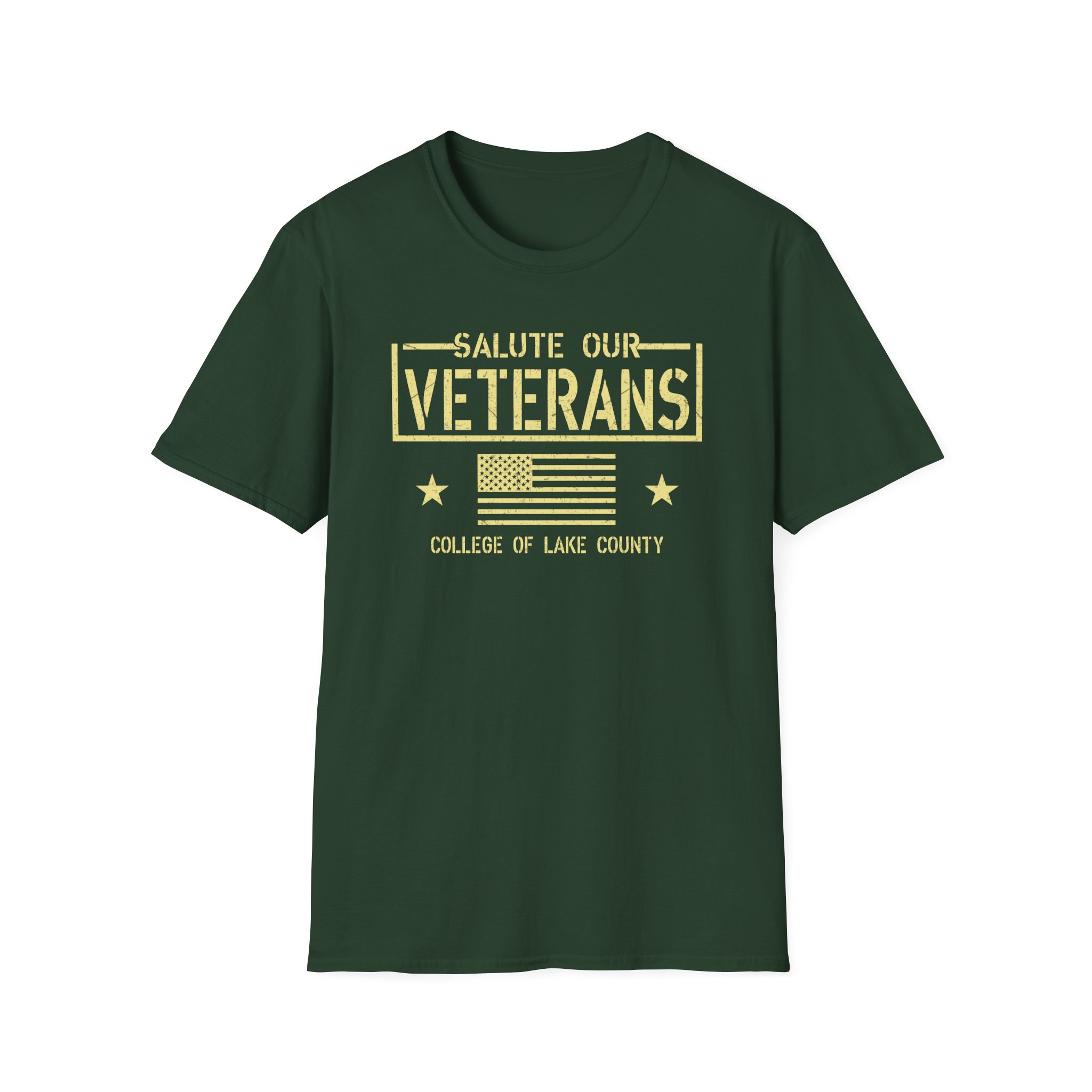 College Lake County Salute Our Veterans Unisex Softstyle T-Shirt