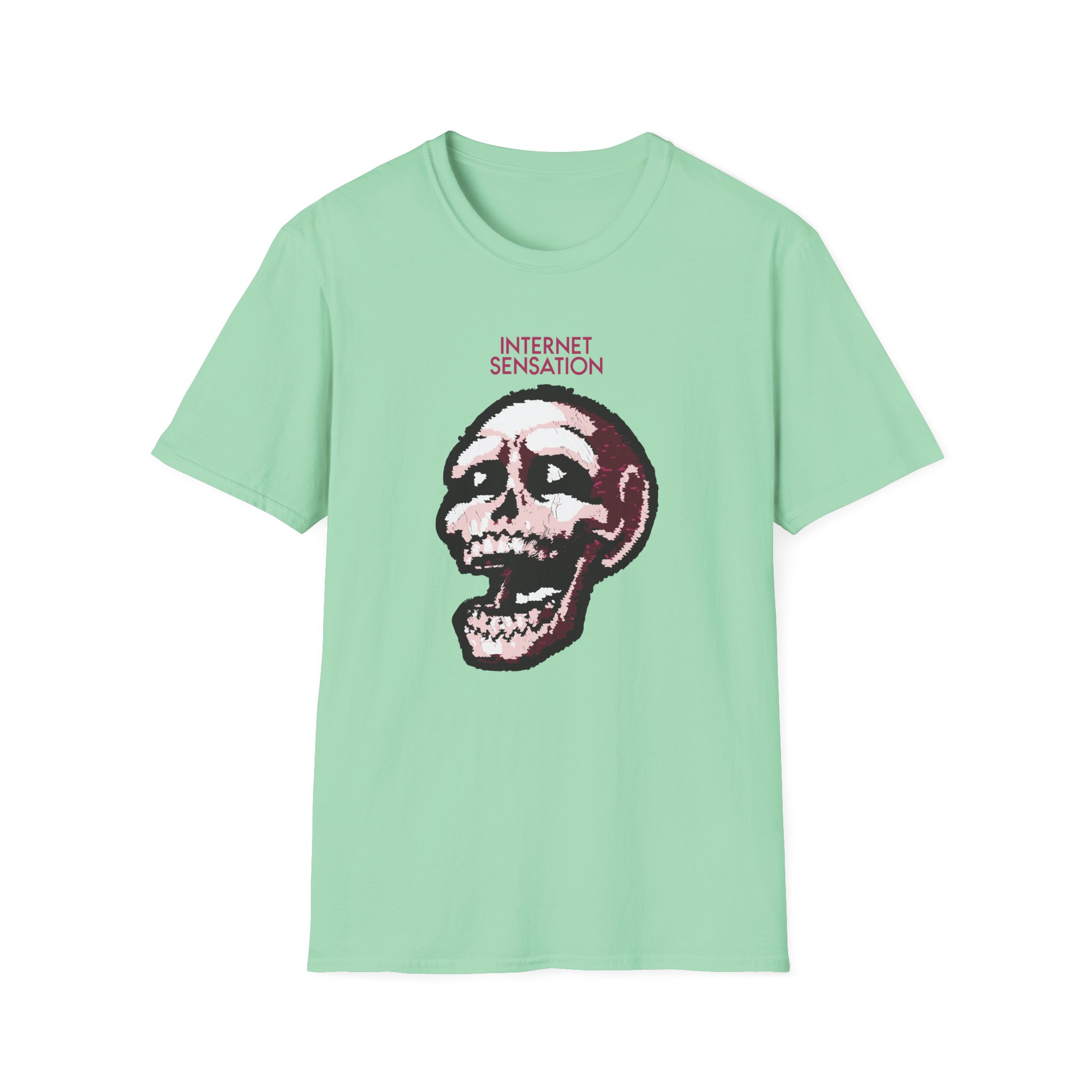 Imallexx Sequin Skull Internet Sensation Unisex Softstyle T-Shirt