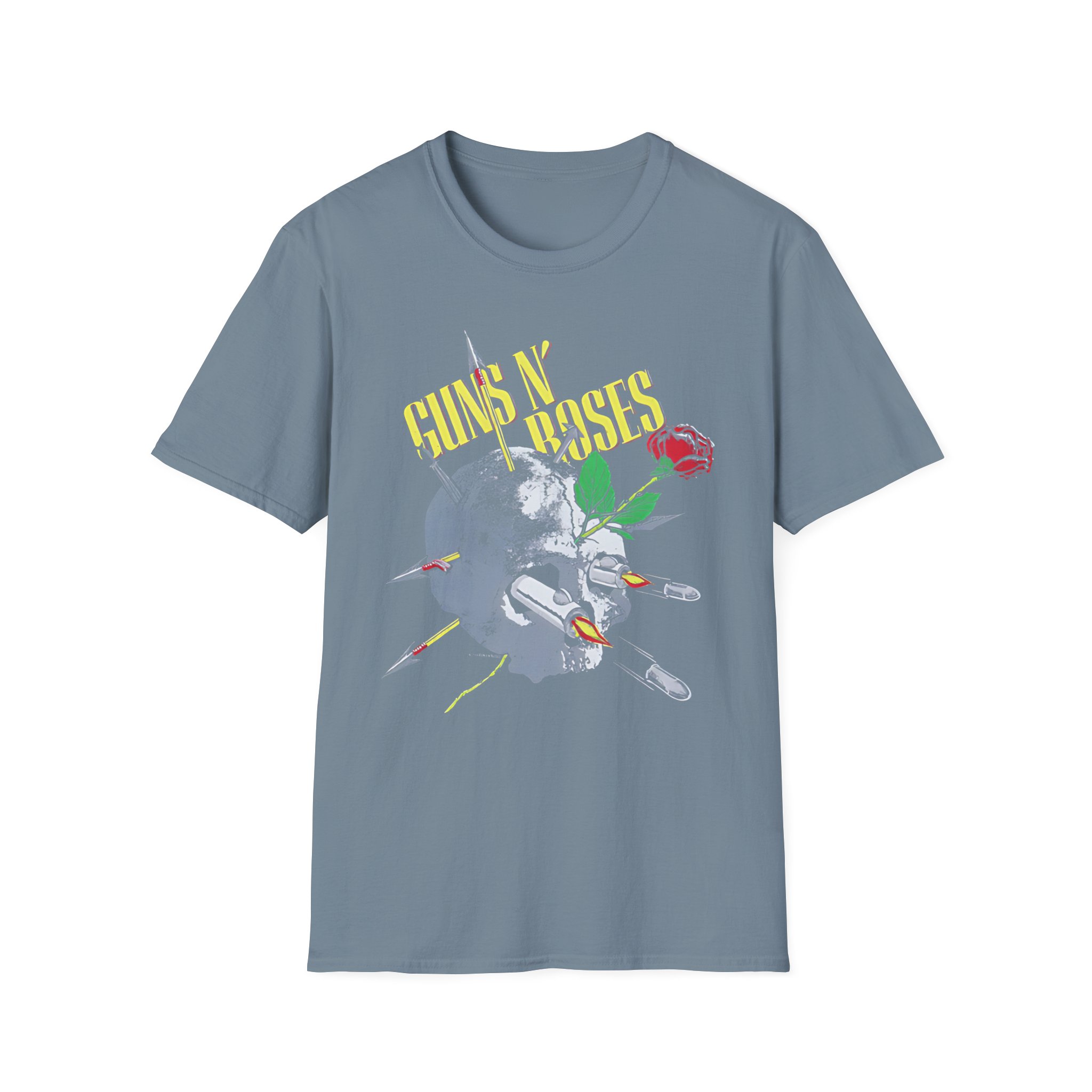 Guns N Roses 1988 Needle Skull Unisex Softstyle T-Shirt