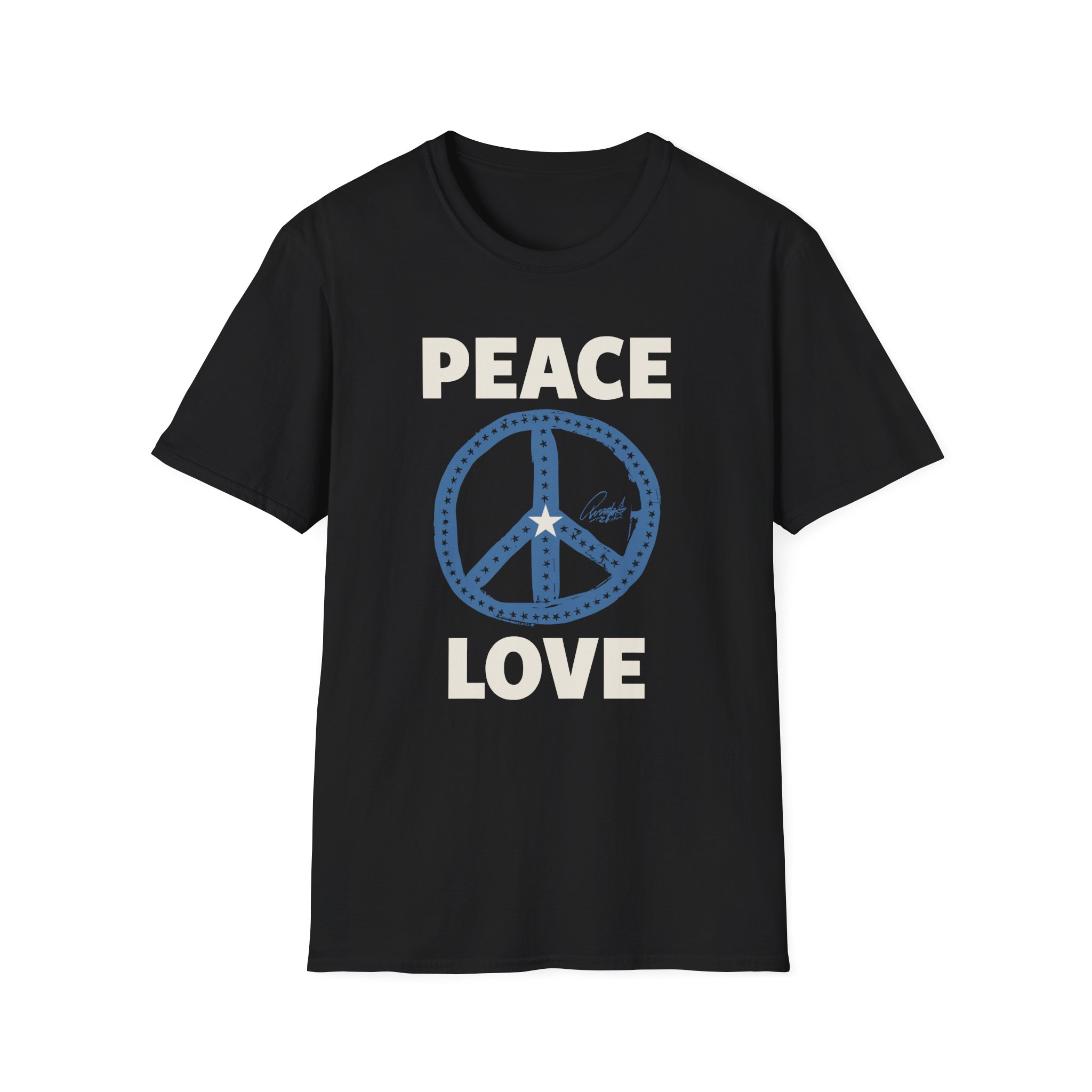 Ringo Starr Peace Love Star Center Unisex Softstyle T-Shirt