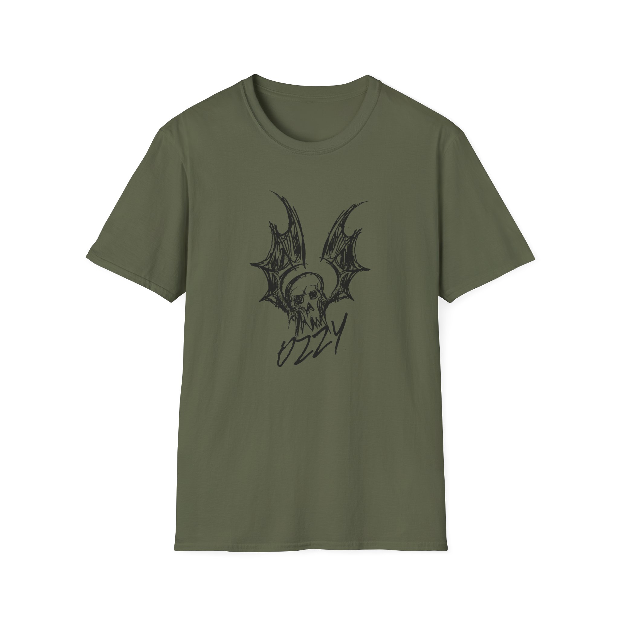 Ozzy Osbourne Bat Sketch Unisex Softstyle T-Shirt