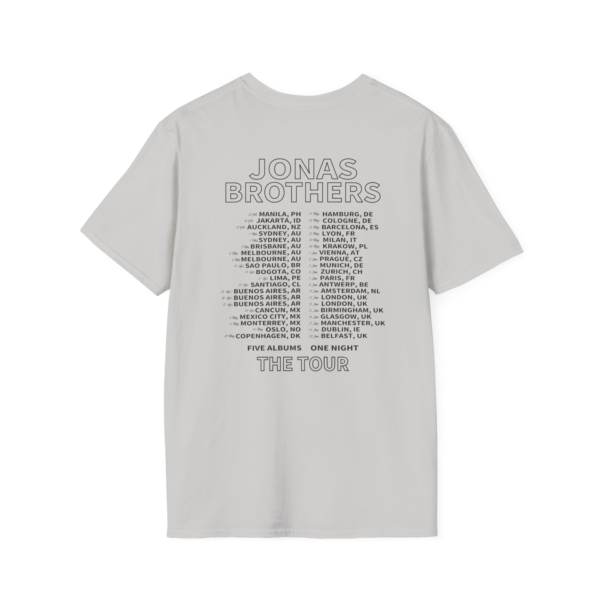 Jonas Brothers 5 Albums Unisex Softstyle T-Shirt