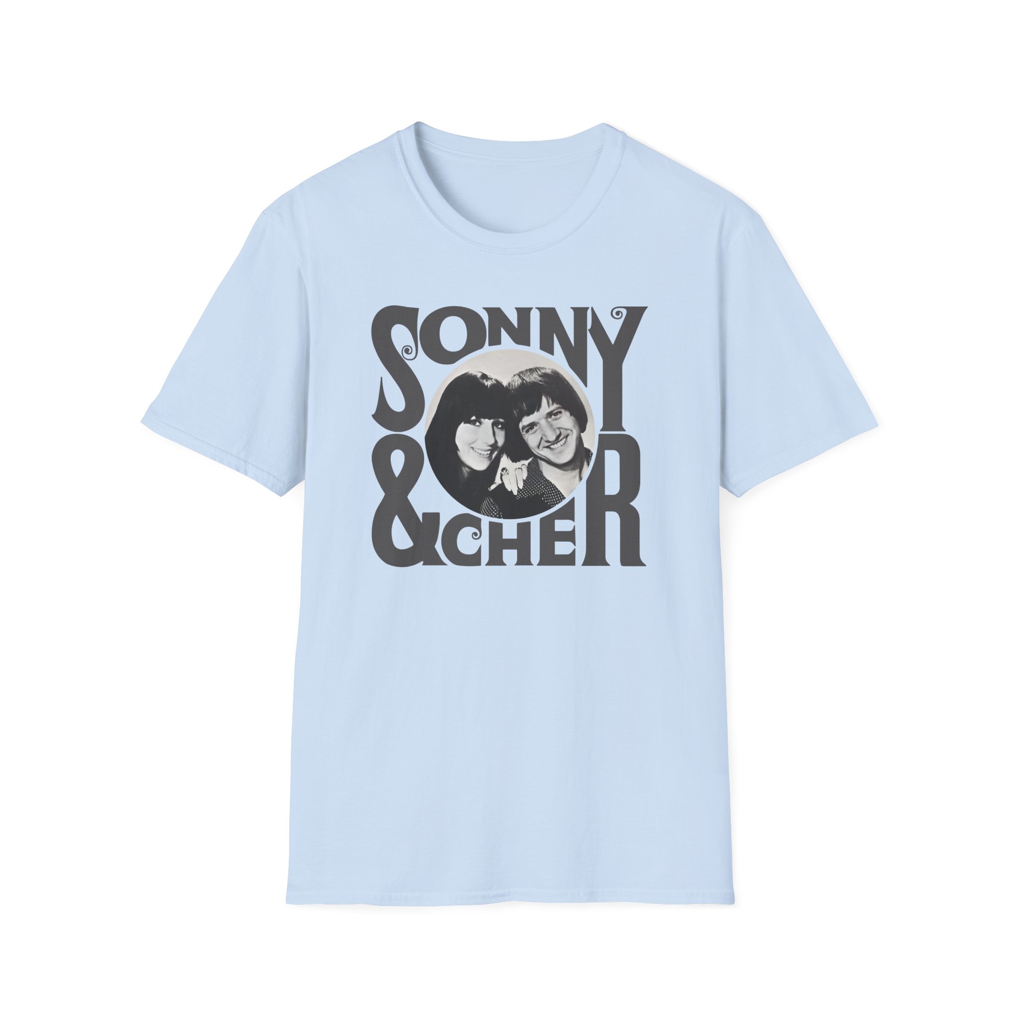 Sonny & Cher Retro Logo Unisex Softstyle T-Shirt
