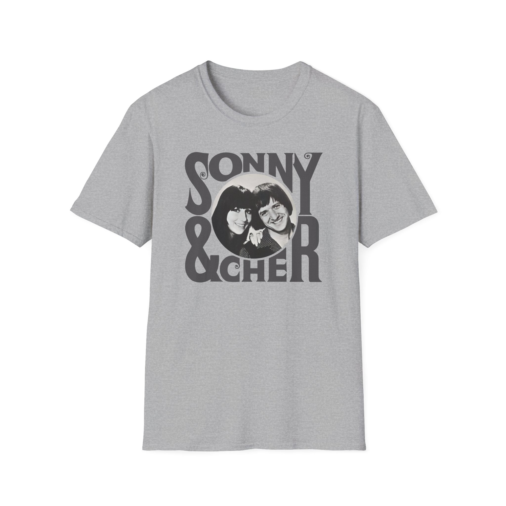 Sonny & Cher Retro Logo Unisex Softstyle T-Shirt