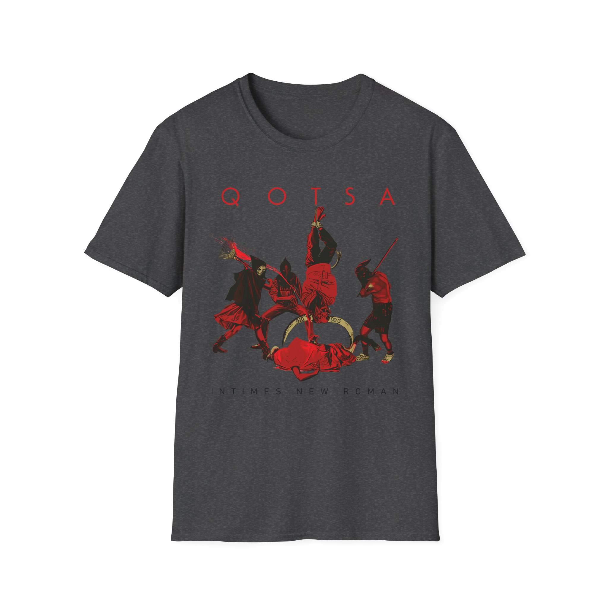 Queens of the Stone Age in Times New Roman Sand Unisex Softstyle T-Shirt