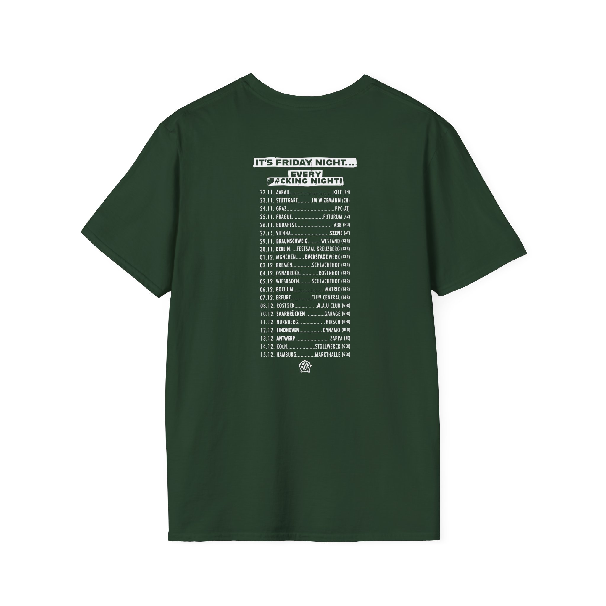 Zebrahead Lightning Skull Friday night tour Unisex Softstyle T-Shirt