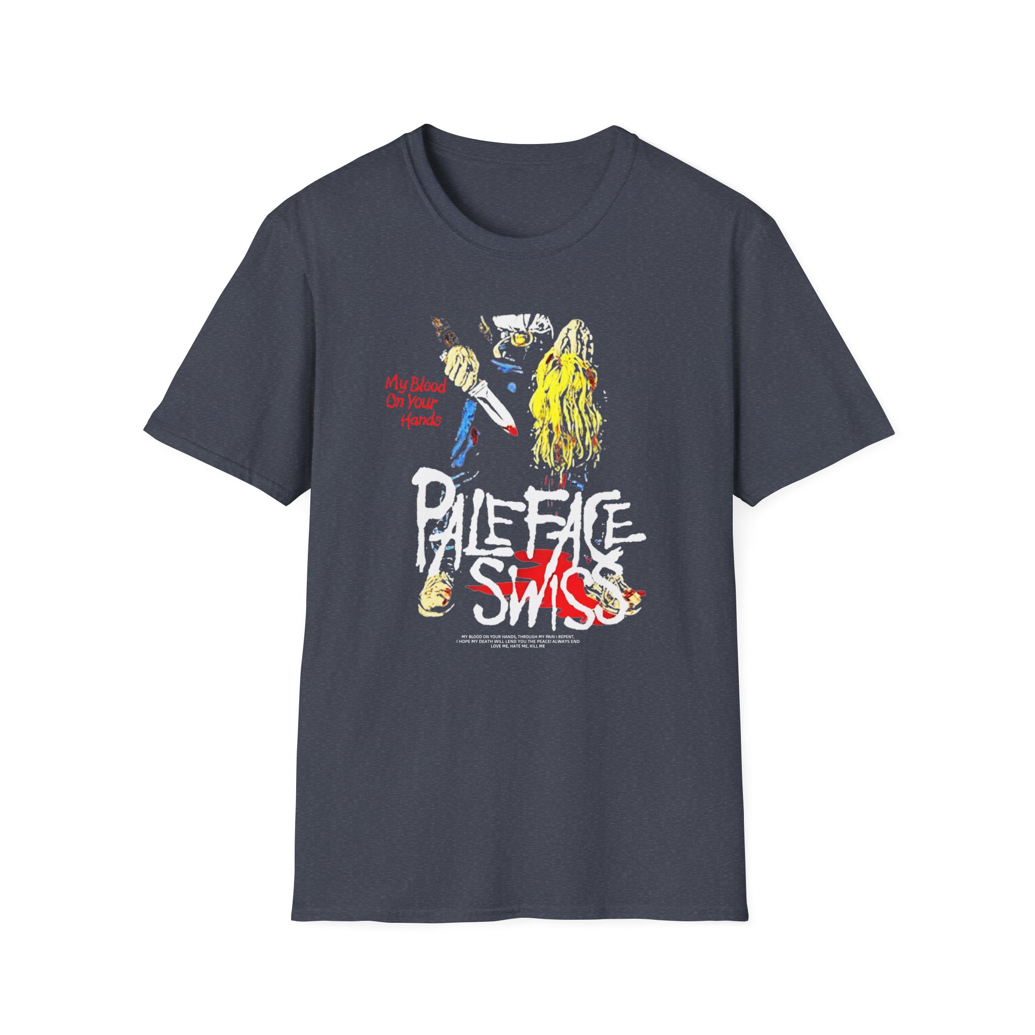 Paleface My Blood on Your Hands Washed Out Unisex Softstyle T-Shirt