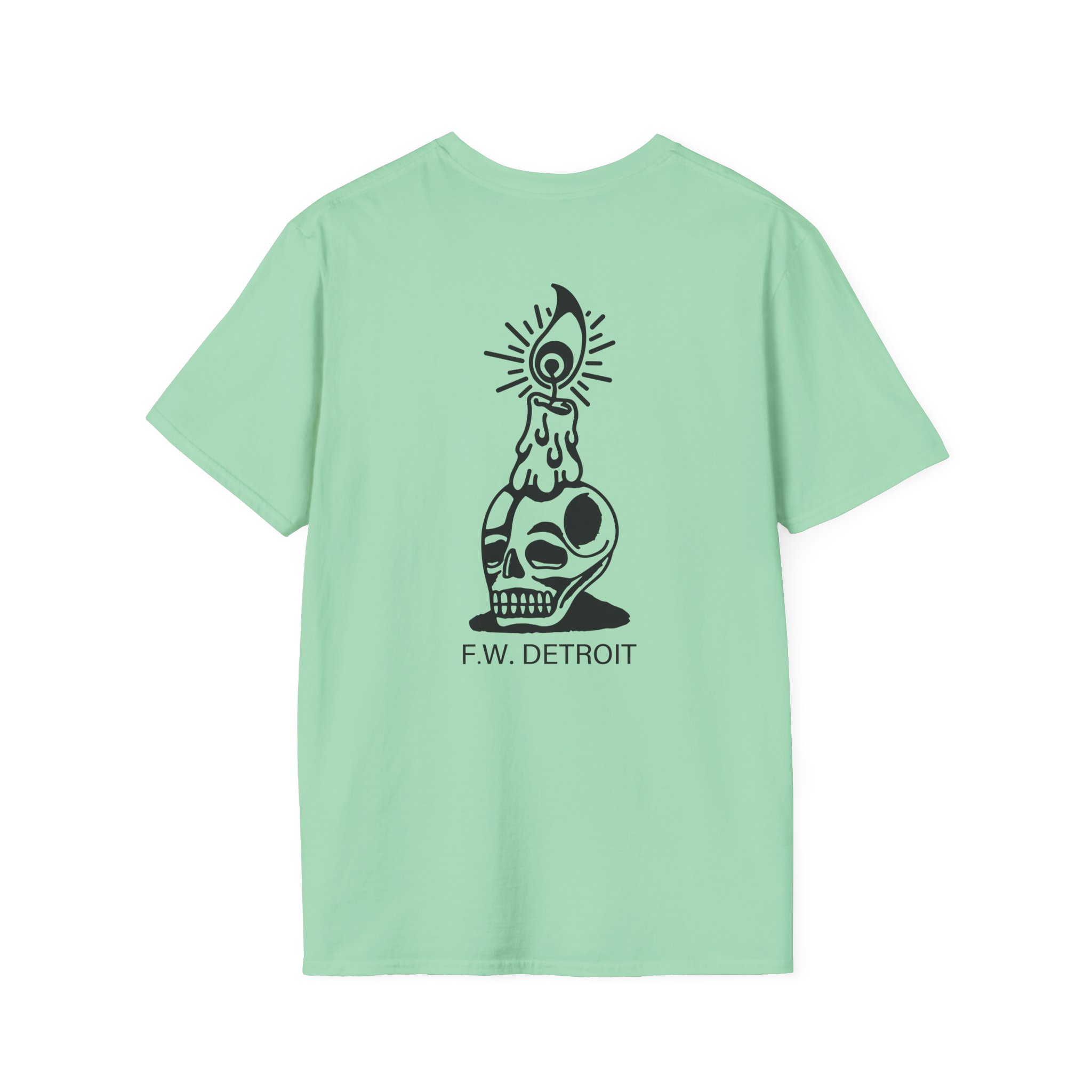 Fireworks Skull Unisex Softstyle T-Shirt