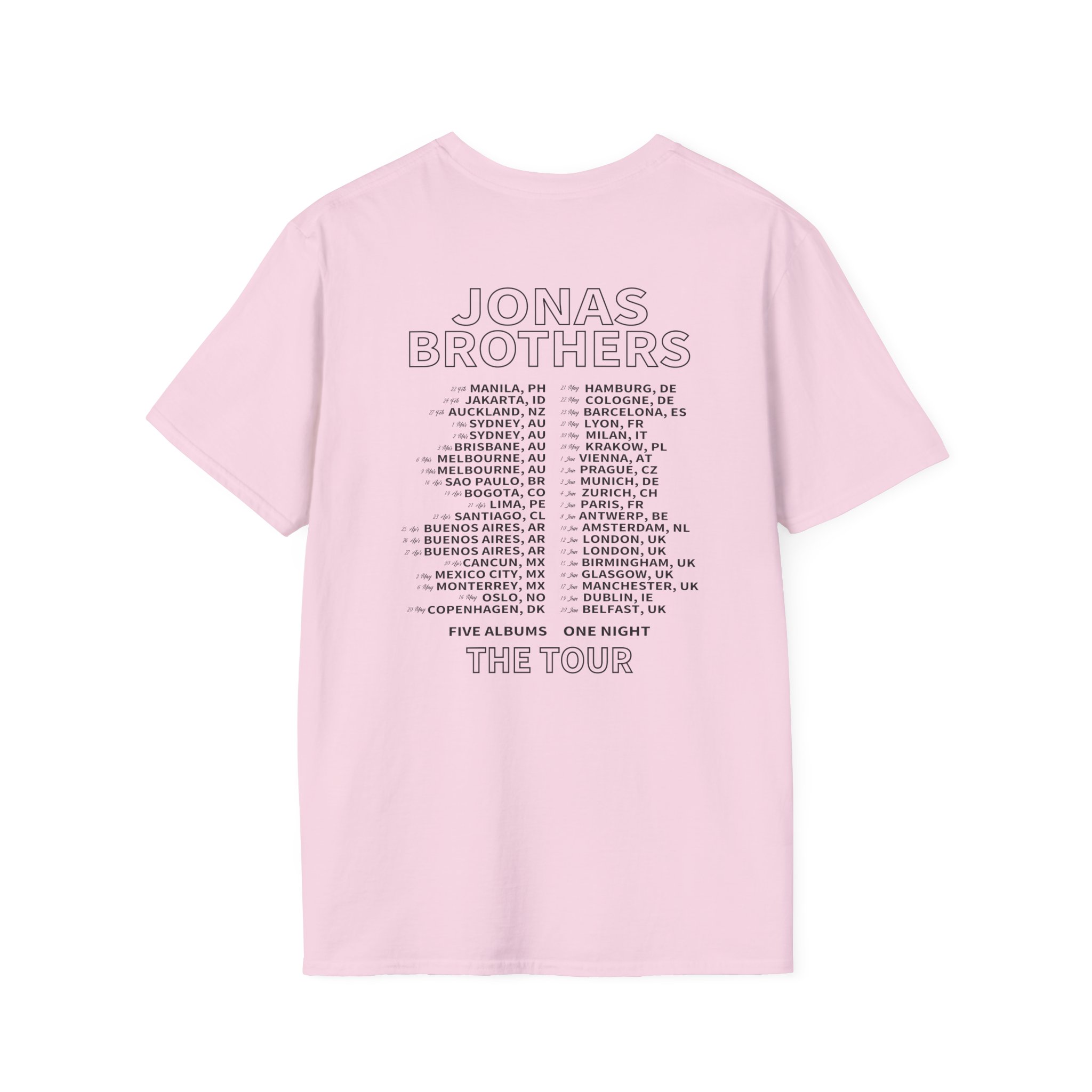 Jonas Brothers 5 Albums Unisex Softstyle T-Shirt