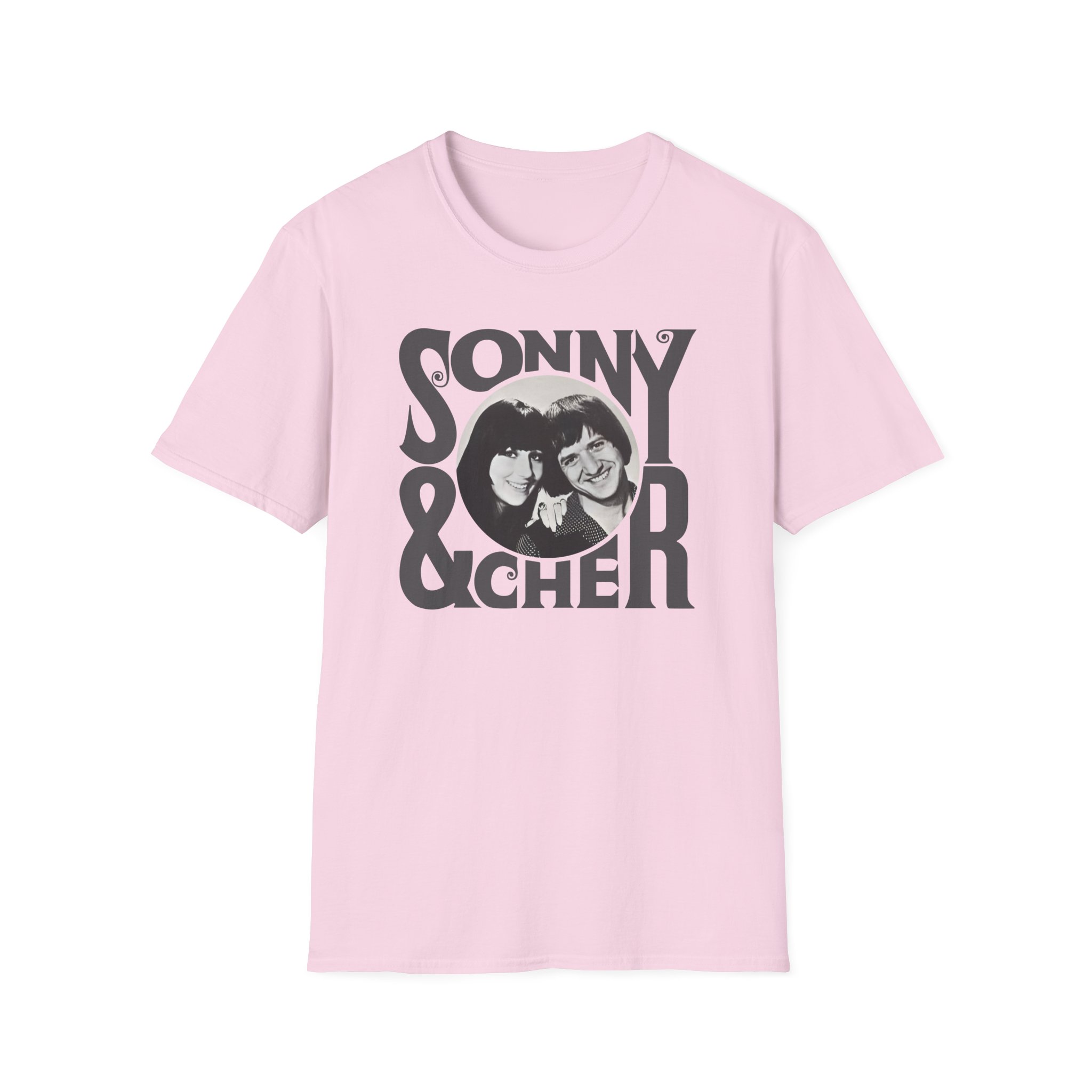 Sonny & Cher Retro Logo Unisex Softstyle T-Shirt