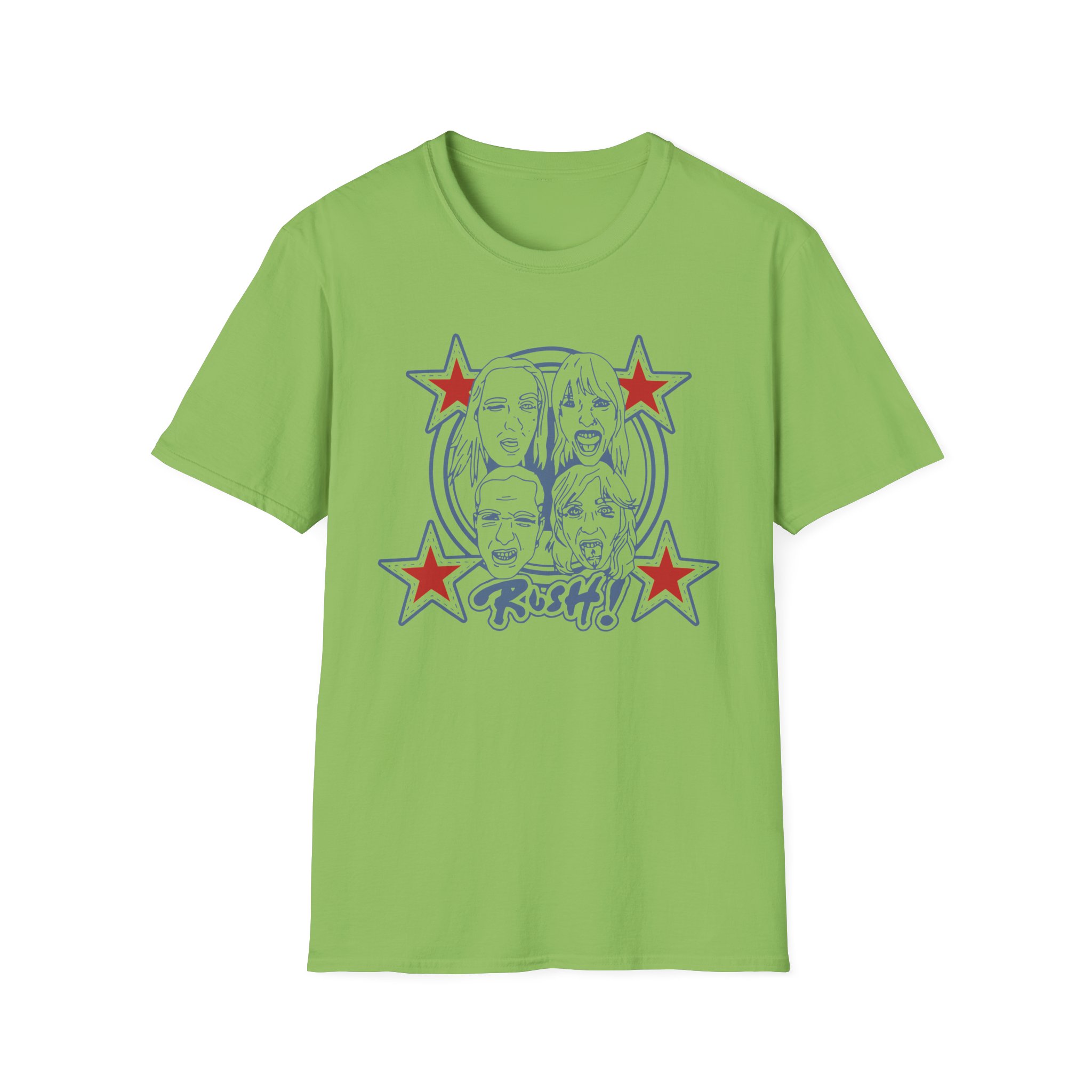 Maneskin RUSH! Faces & Red Starz Unisex Softstyle T-Shirt