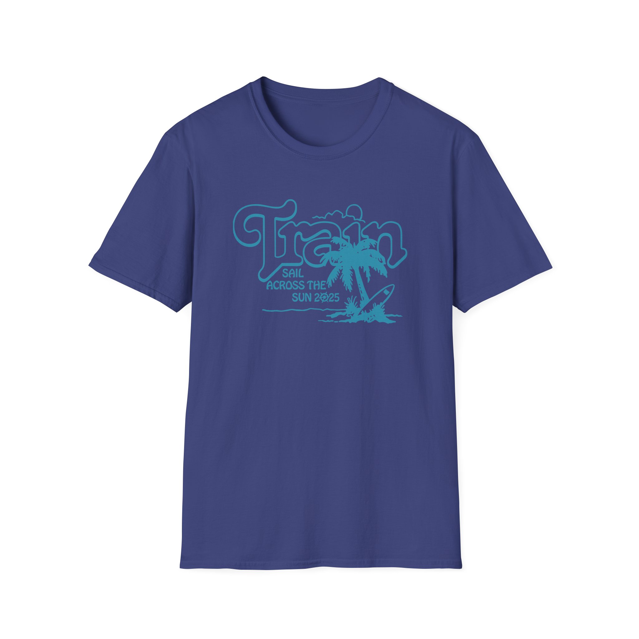 Train Sail Across the Sun 2025 Palm Tree unisex softstyle t-shirt