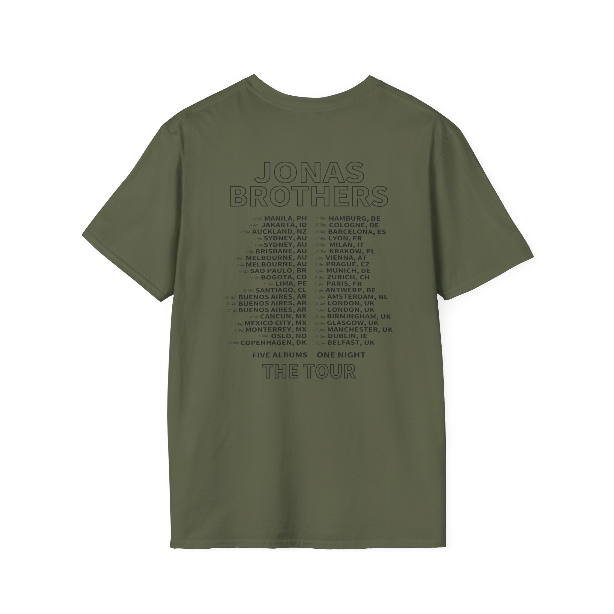 Jonas Brothers 5 Albums Unisex Softstyle T-Shirt