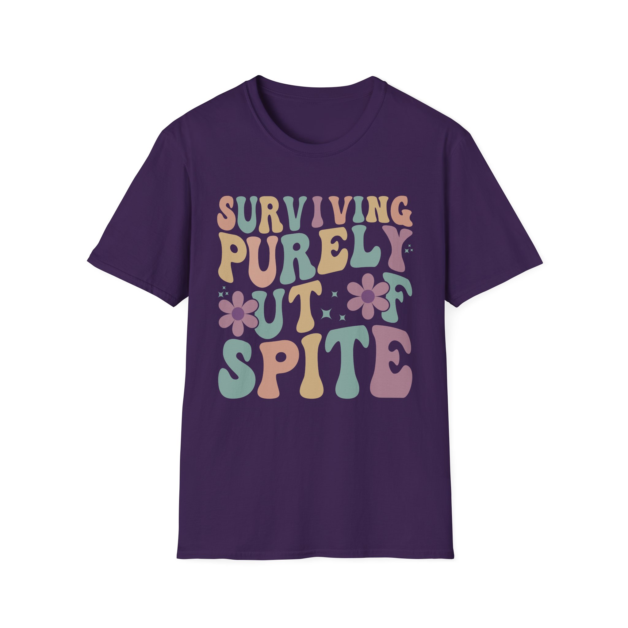 Derkslurp Surviving Purely Out Of Spite Unisex Softstyle T-Shirt