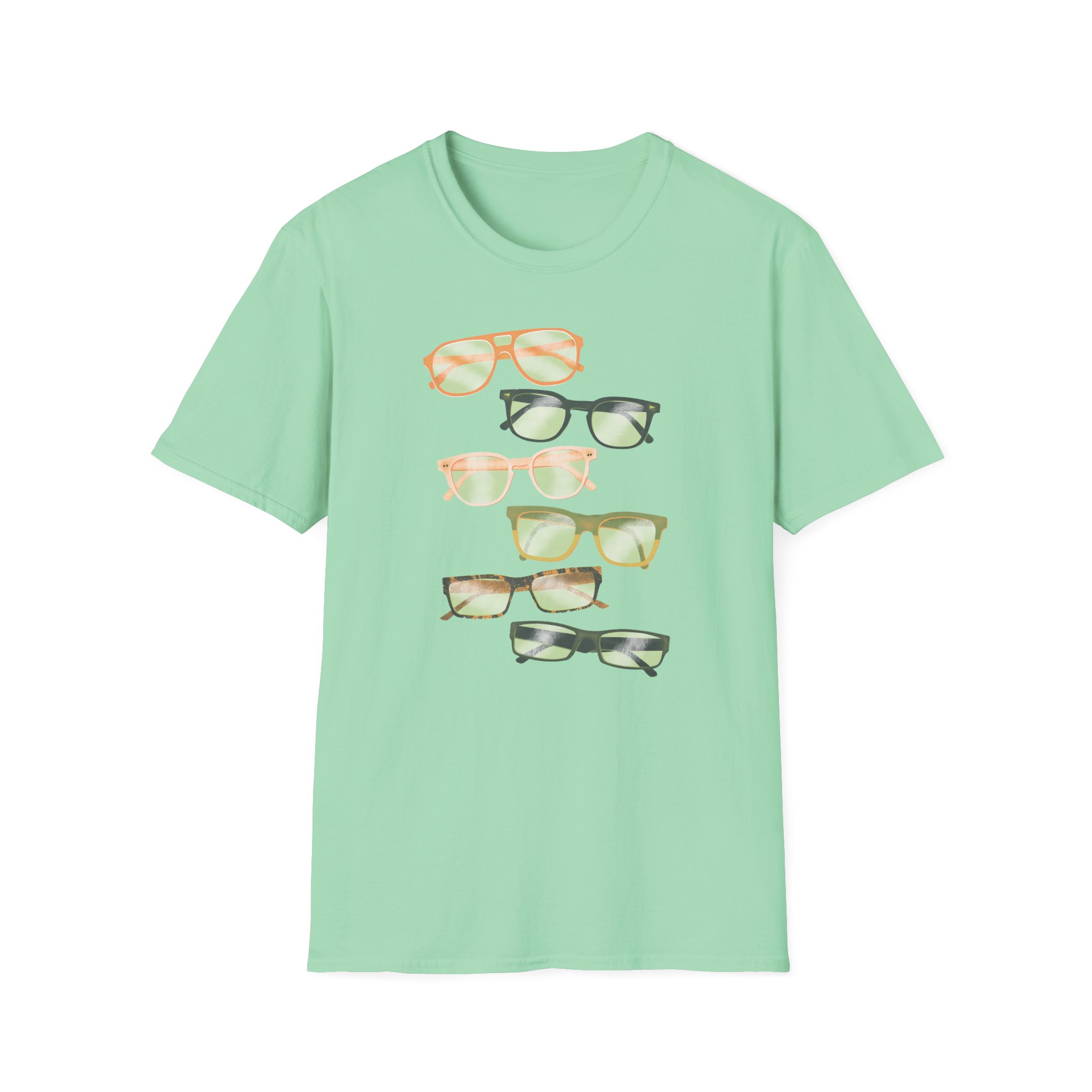 Good Mythical Morning Link's Glasses Evolution unisex softstyle t-shirt