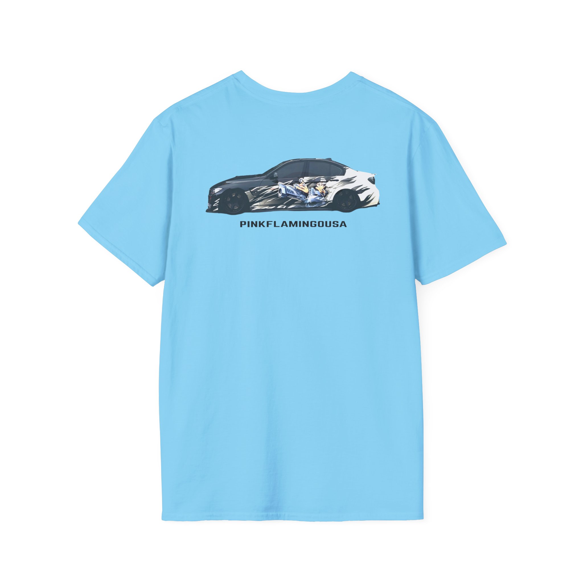 Xavier Wulf Pinkflamingousa unisex softstyle t-shirt