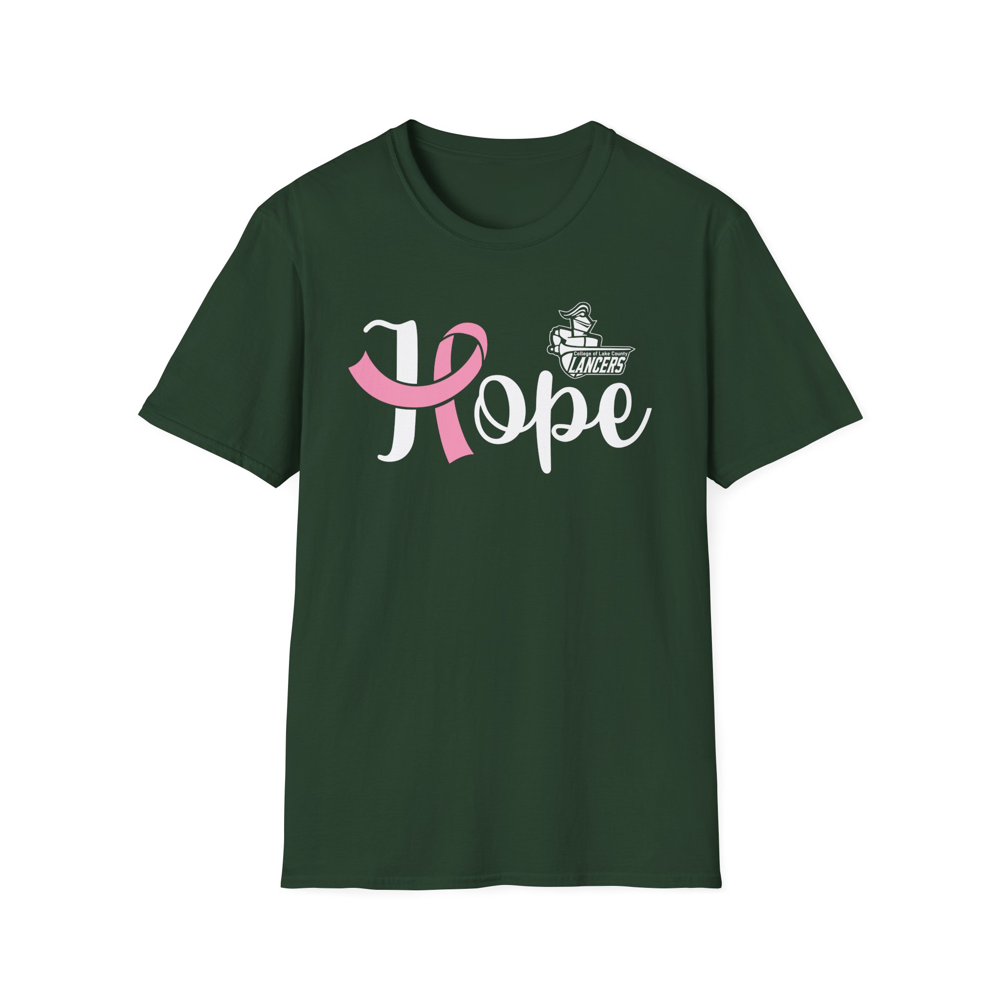 College Lake County Ribbon Hope Unisex Softstyle T-Shirt
