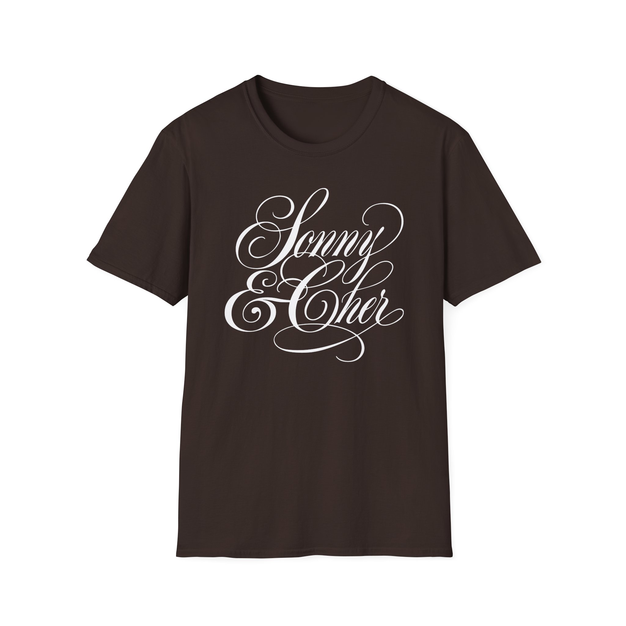 Sonny & Cher Fancy Script Unisex Softstyle T-Shirt