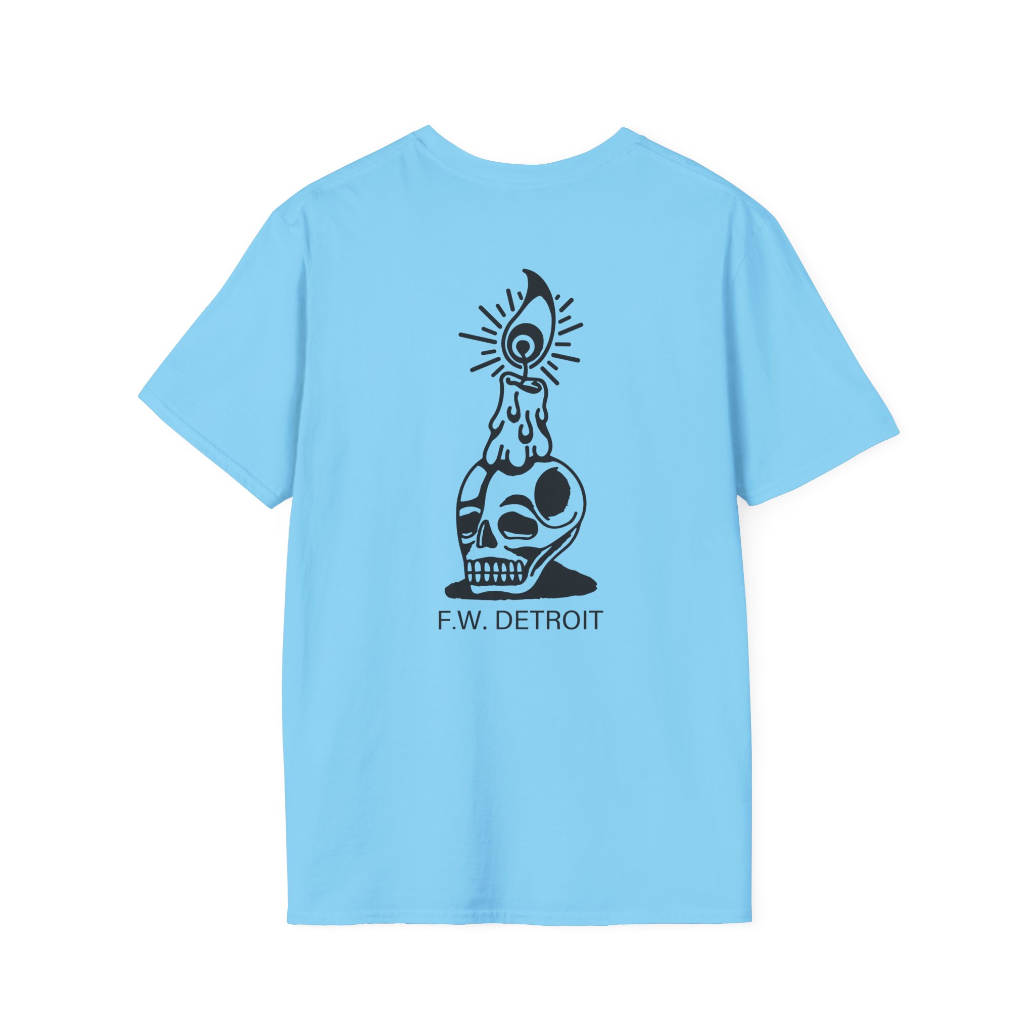 Fireworks Skull Unisex Softstyle T-Shirt