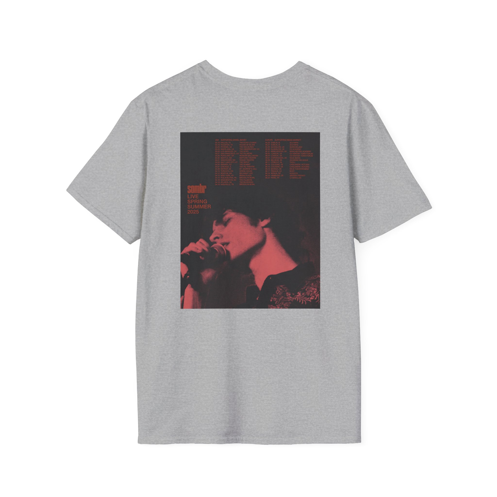 Sombr Live Spring 2025 Tour Unisex T-Shirt