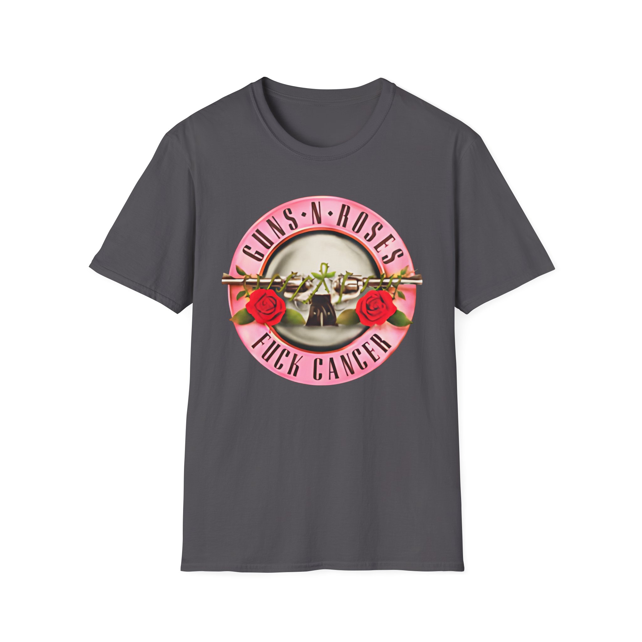 Guns N Roses Fuck Breast Cancer Unisex Softstyle T-Shirt
