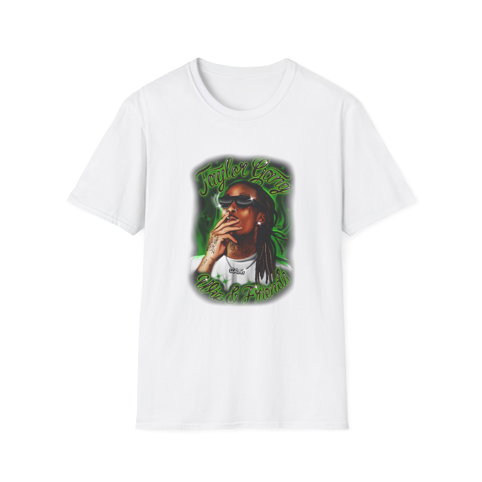 Wiz Khalifa Airbrush Unisex Softstyle T-Shirt