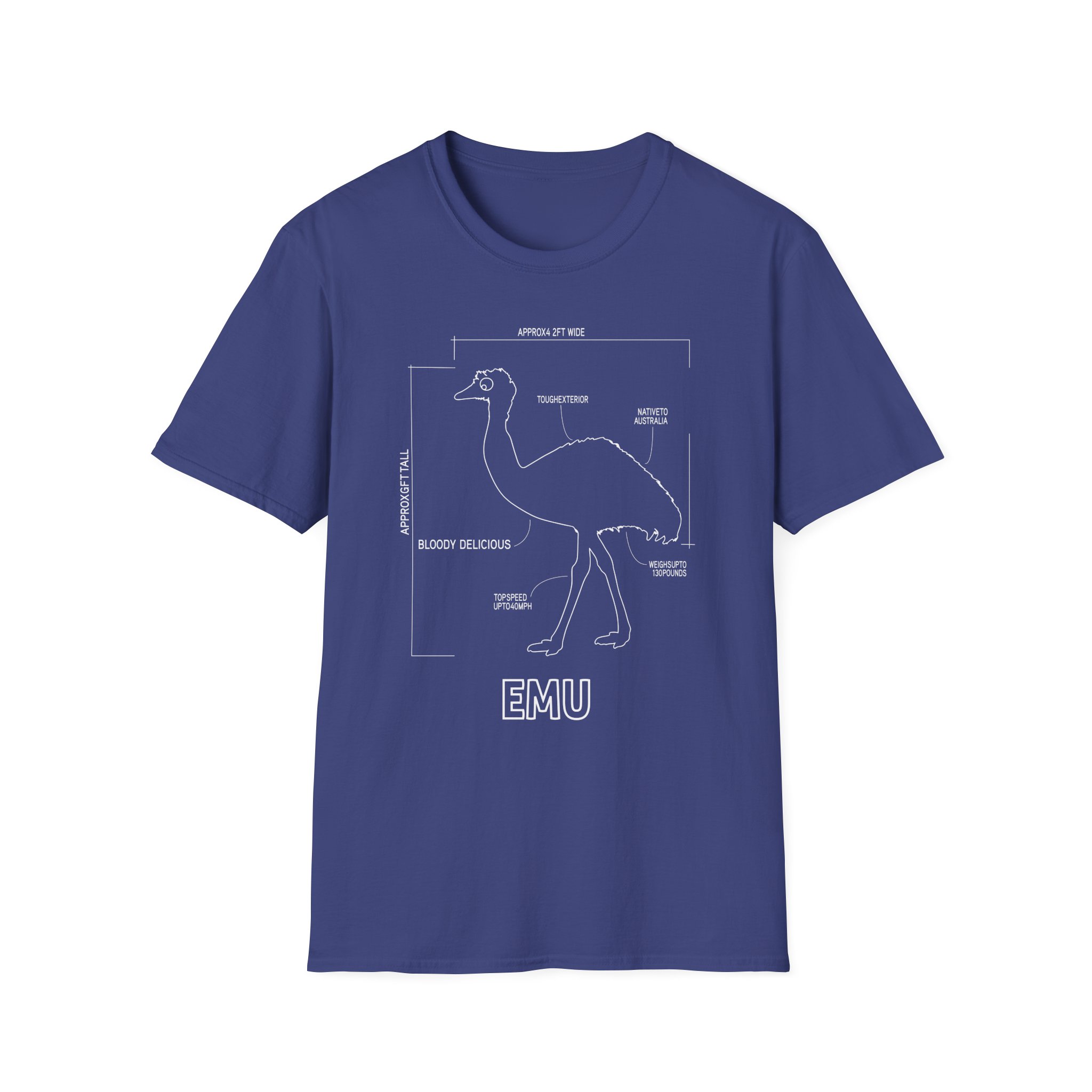 Oversimplified Emu War Unisex Softstyle T-Shirt