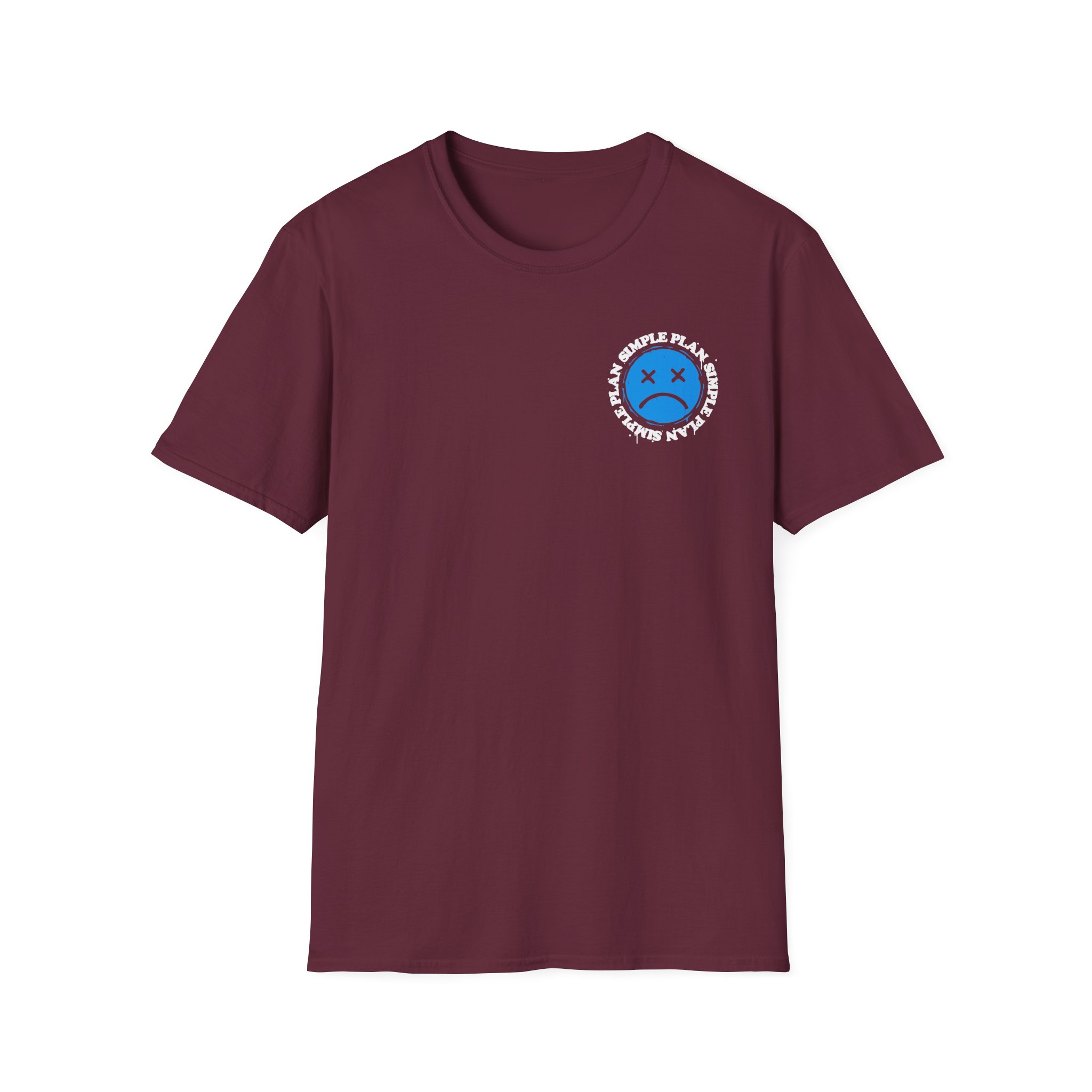 Simple Plan Sad Face Unisex Softstyle T-Shirt