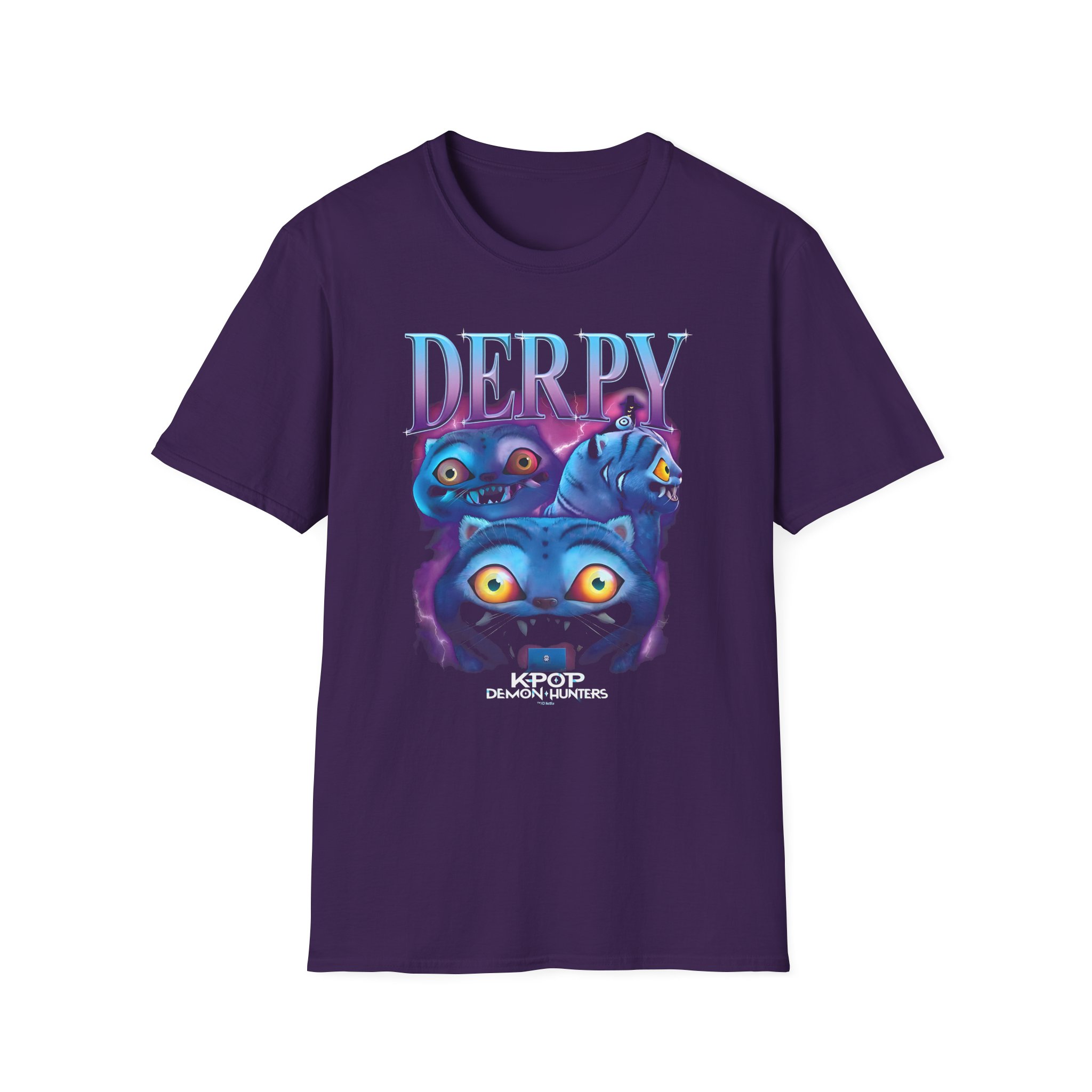 Kpop Demon Hunters Derpy Tiger Unisex Softstyle T-Shirt