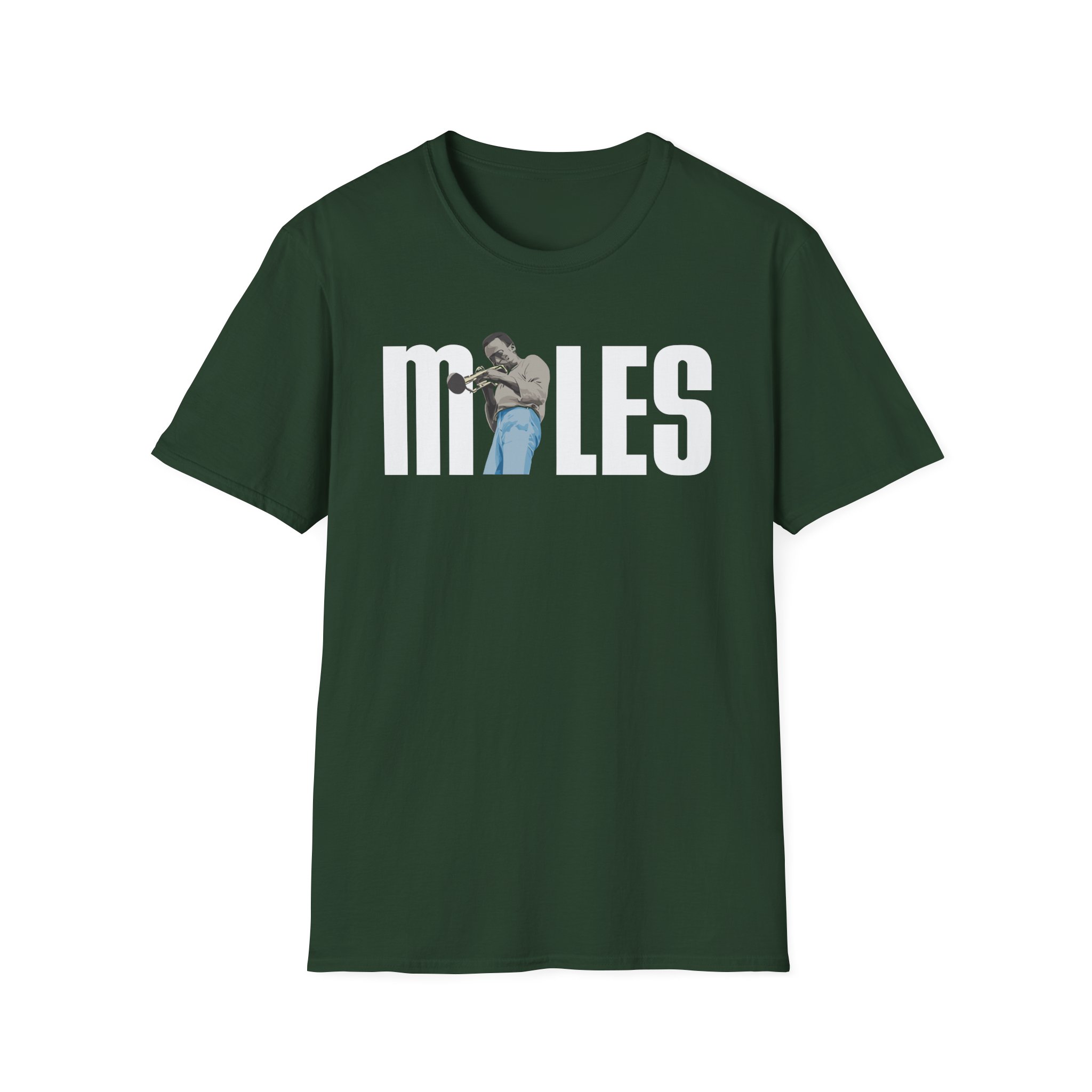 Miles Davis Playing Unisex Softstyle T-Shirt