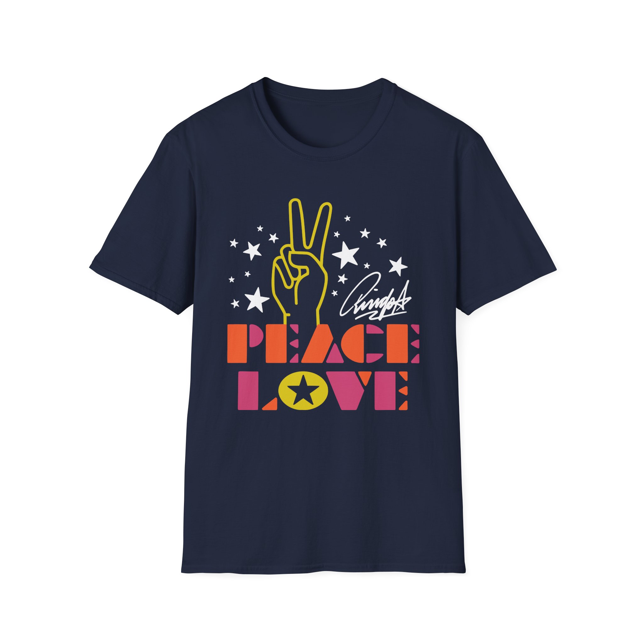 Ringo Starr Peace & Love Peace Sign Unisex Softstyle T-Shirt