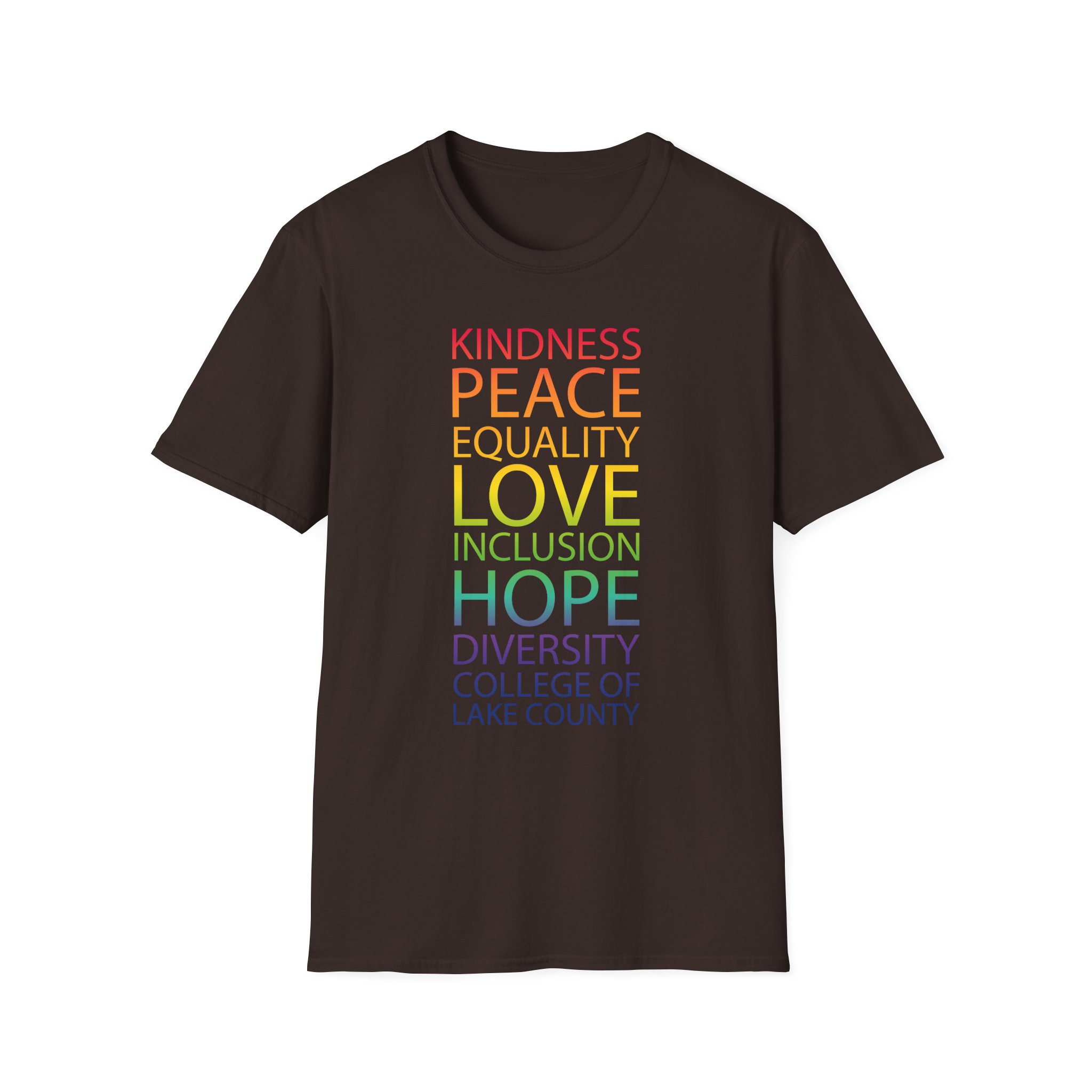 College Lake County Rainbow Equality Unisex Softstyle T-Shirt