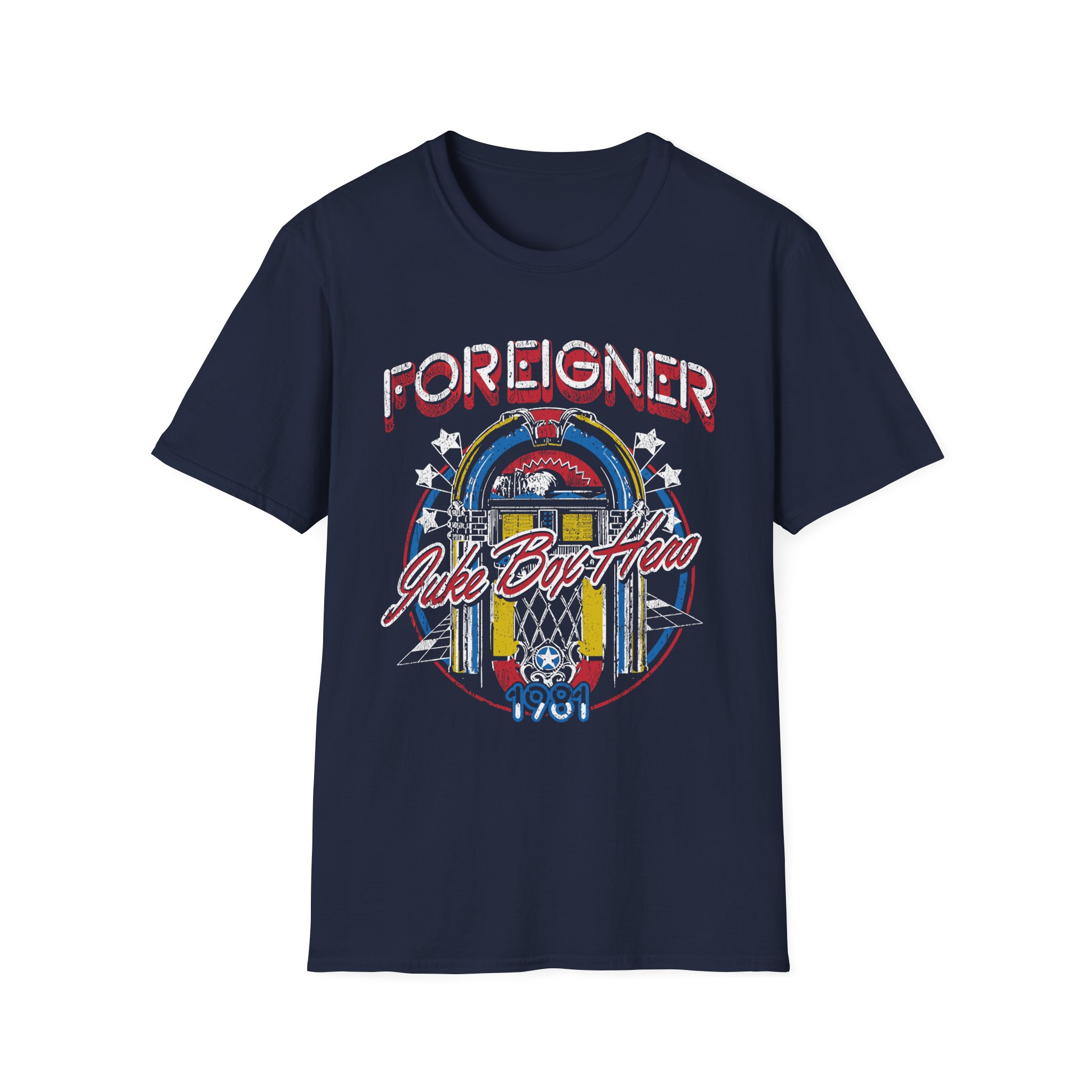 Foreigner Juke Box Hero Unisex Softstyle T-Shirt