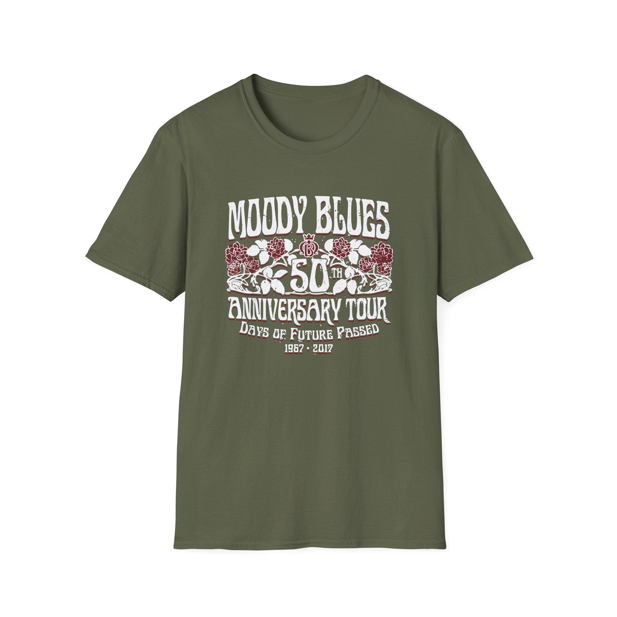 The Moody Blues 50th Anniversary Roses Unisex Softstyle T-Shirt