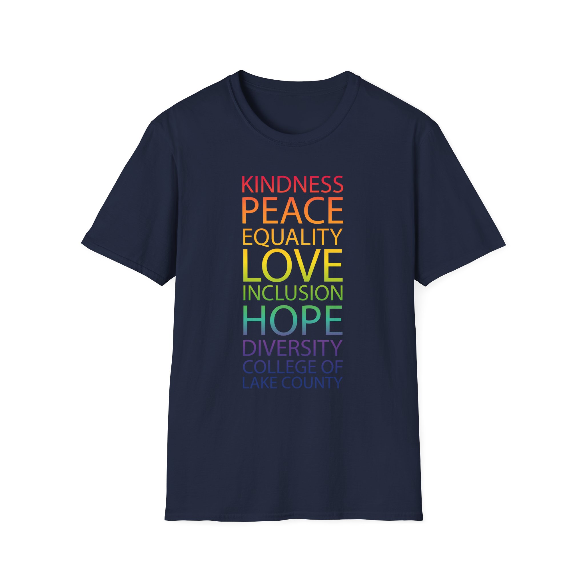 College Lake County Rainbow Equality Unisex Softstyle T-Shirt