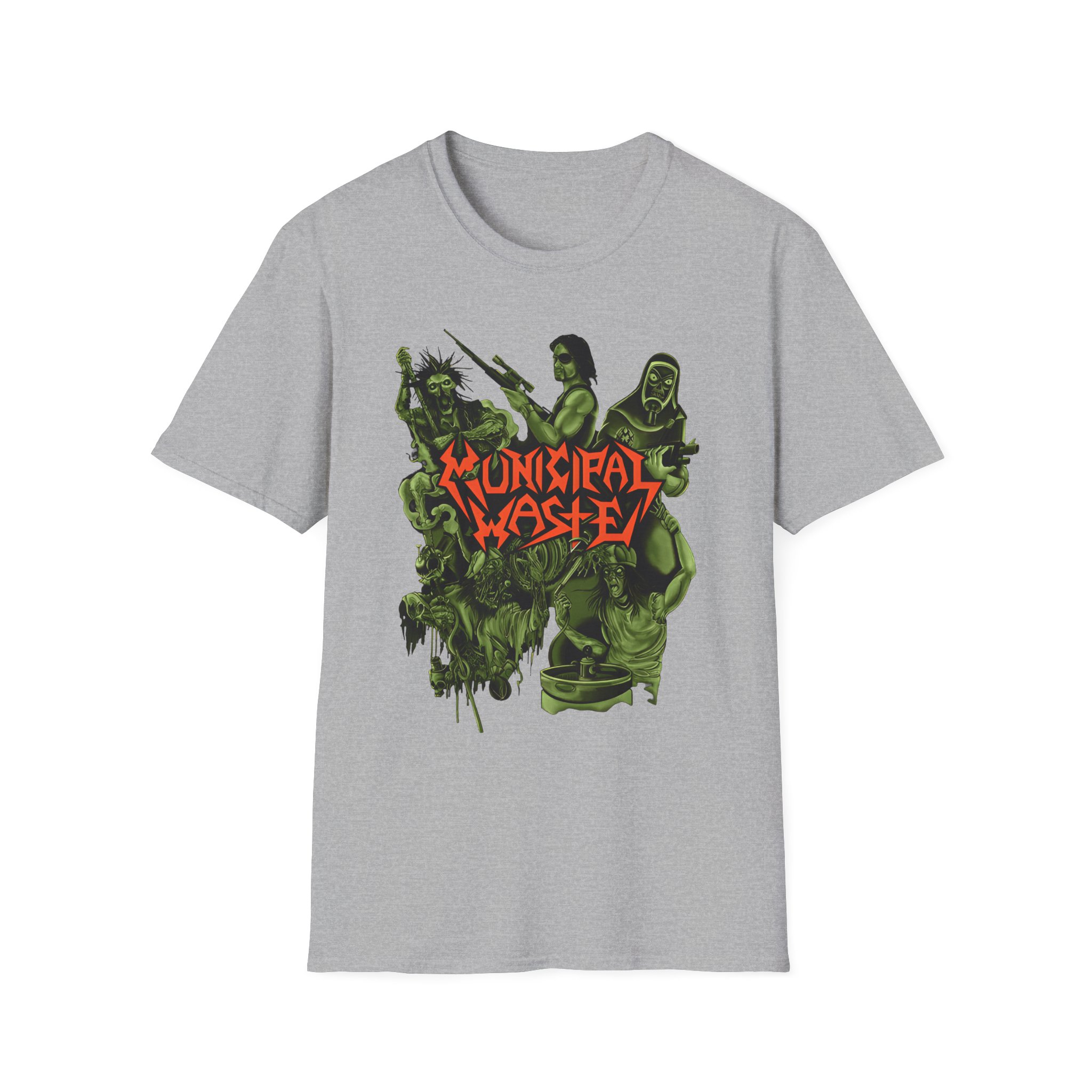 Municipal Waste Collage Logo Unisex Softstyle T-Shirt