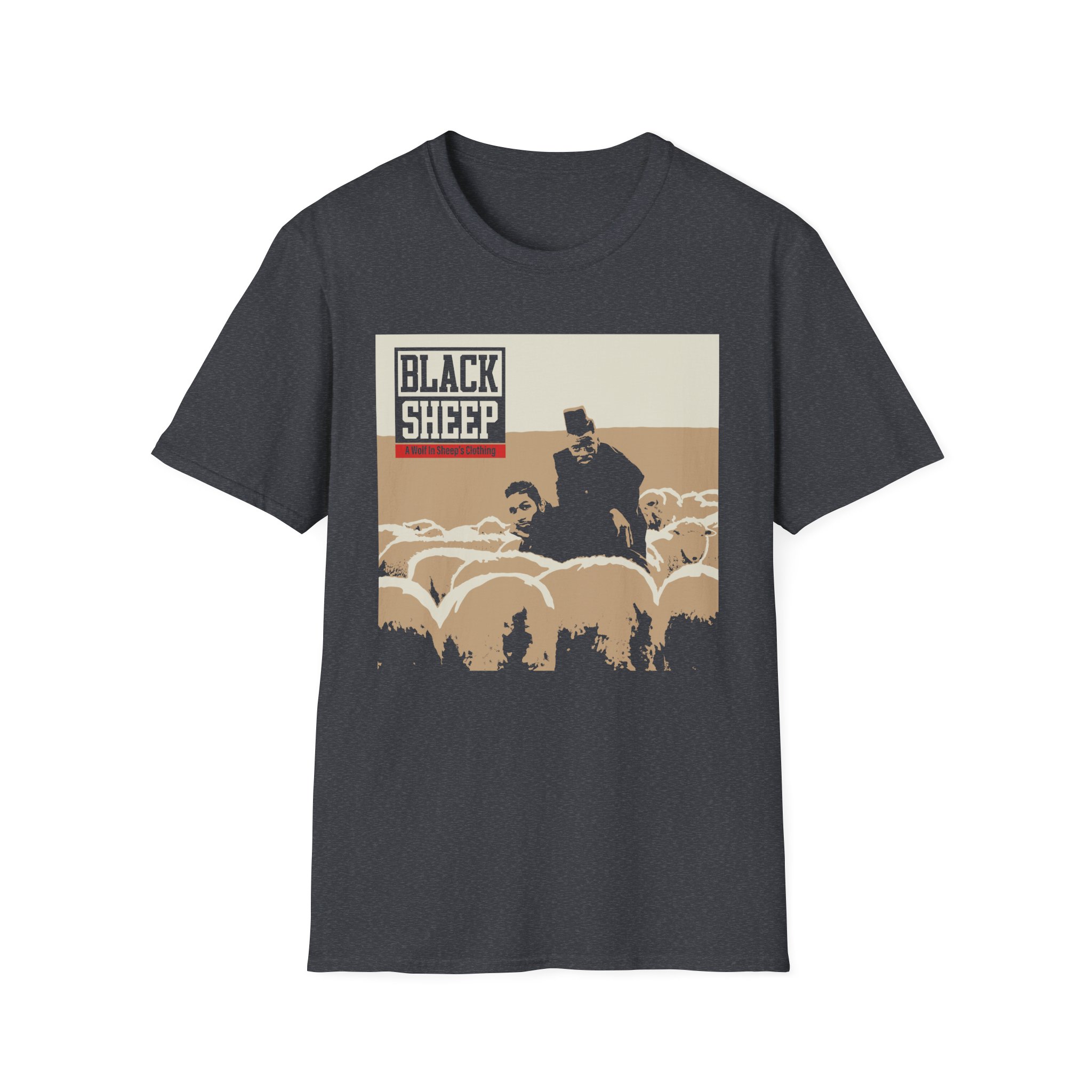 Black Sheep wolf Unisex Softstyle T-Shirt