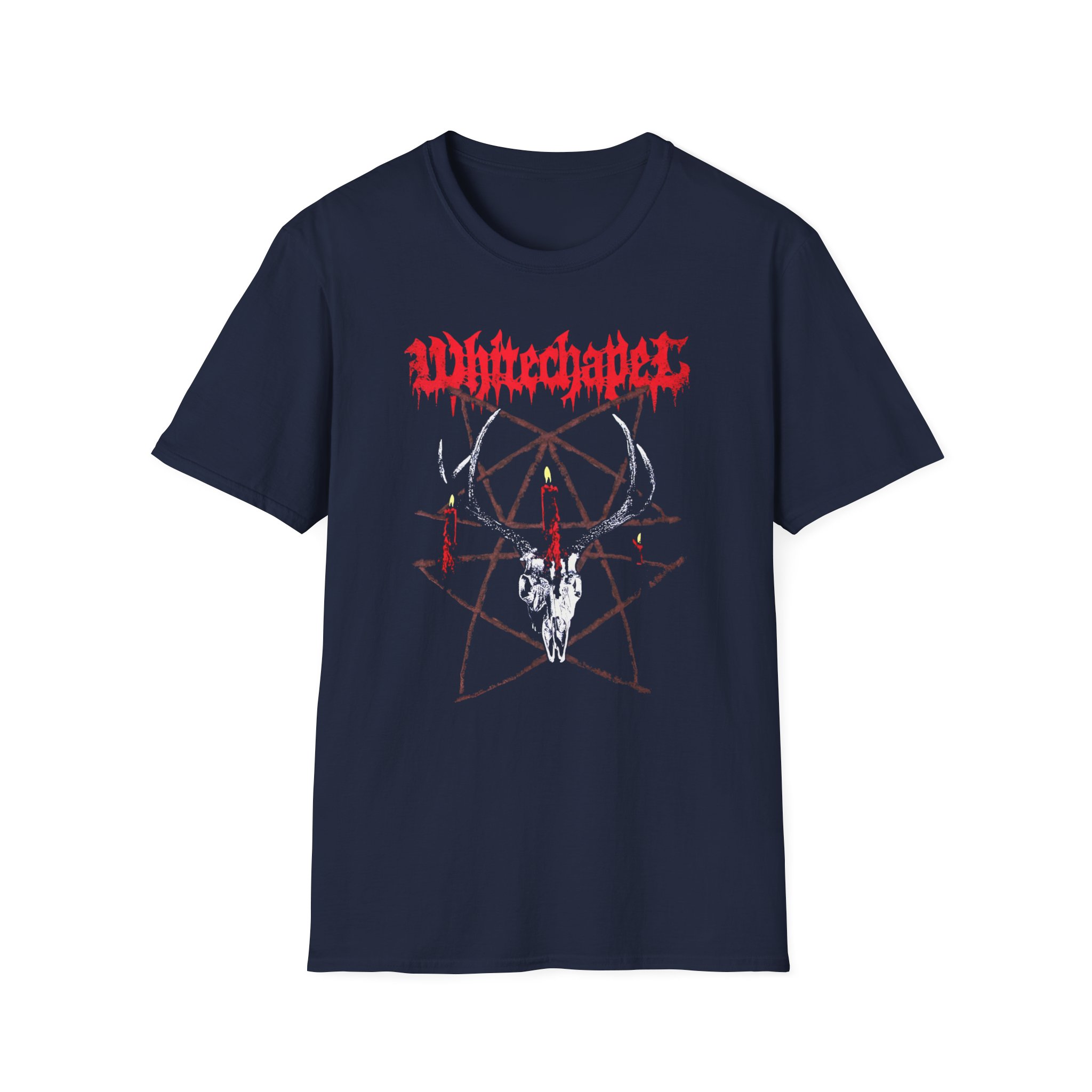 Whitechapel Pentagram Candle Unisex Softstyle T-Shirt