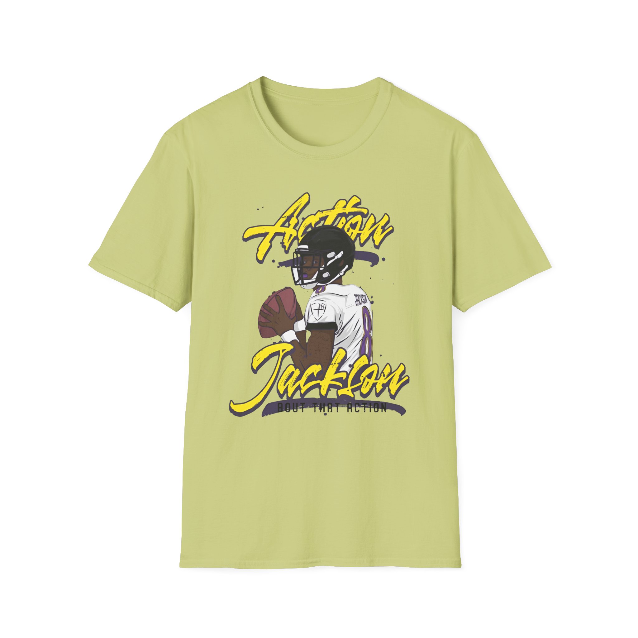 Lamar Jackson The Prodigy Action Jackson Unisex Softstyle T-Shirt