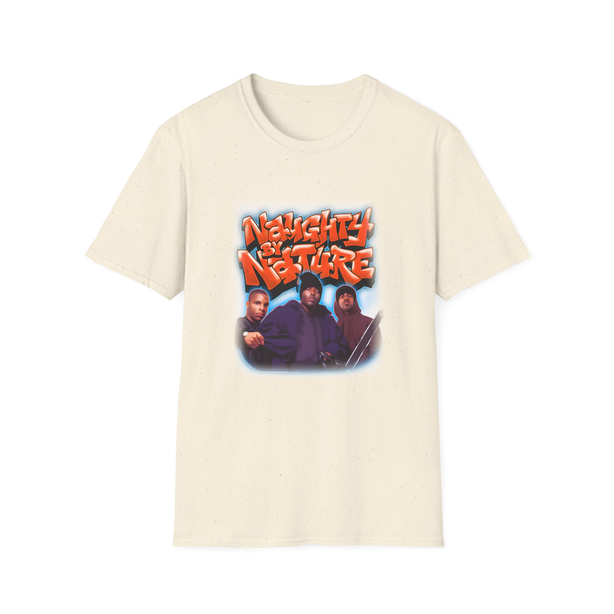 Naughty by Nature Airbrush Graffiti Unisex Softstyle T-Shirt