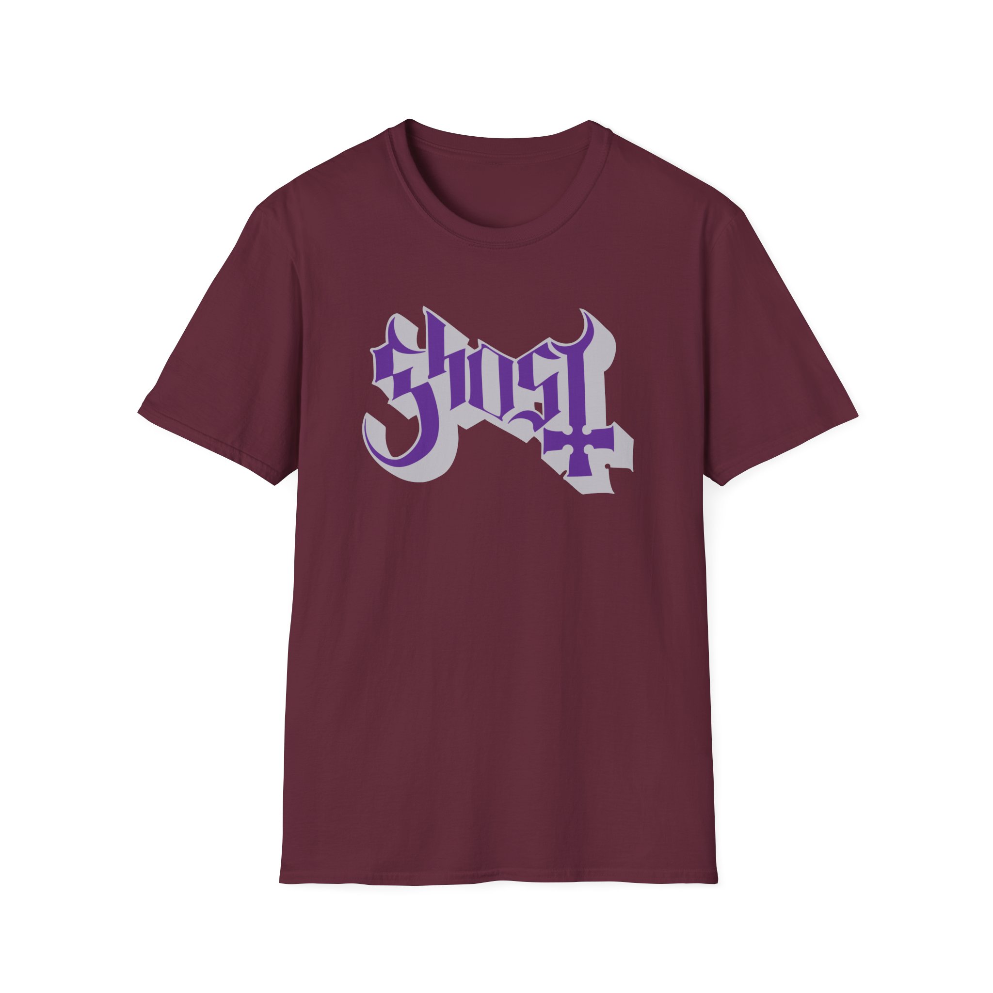 Ghost Band Chrome Purple Skeletá Unisex Softstyle T-Shirt