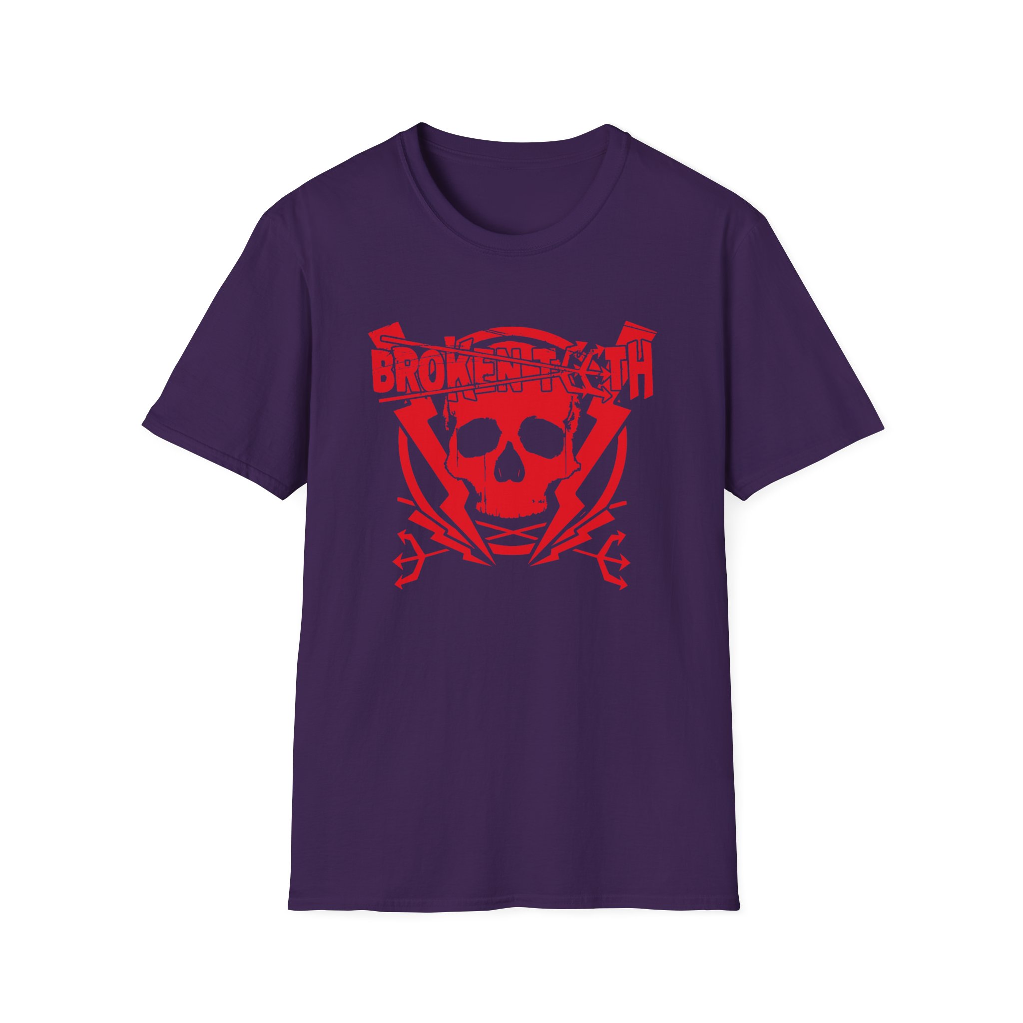 Broken Teeth Red Skull Unisex Softstyle T-Shirt