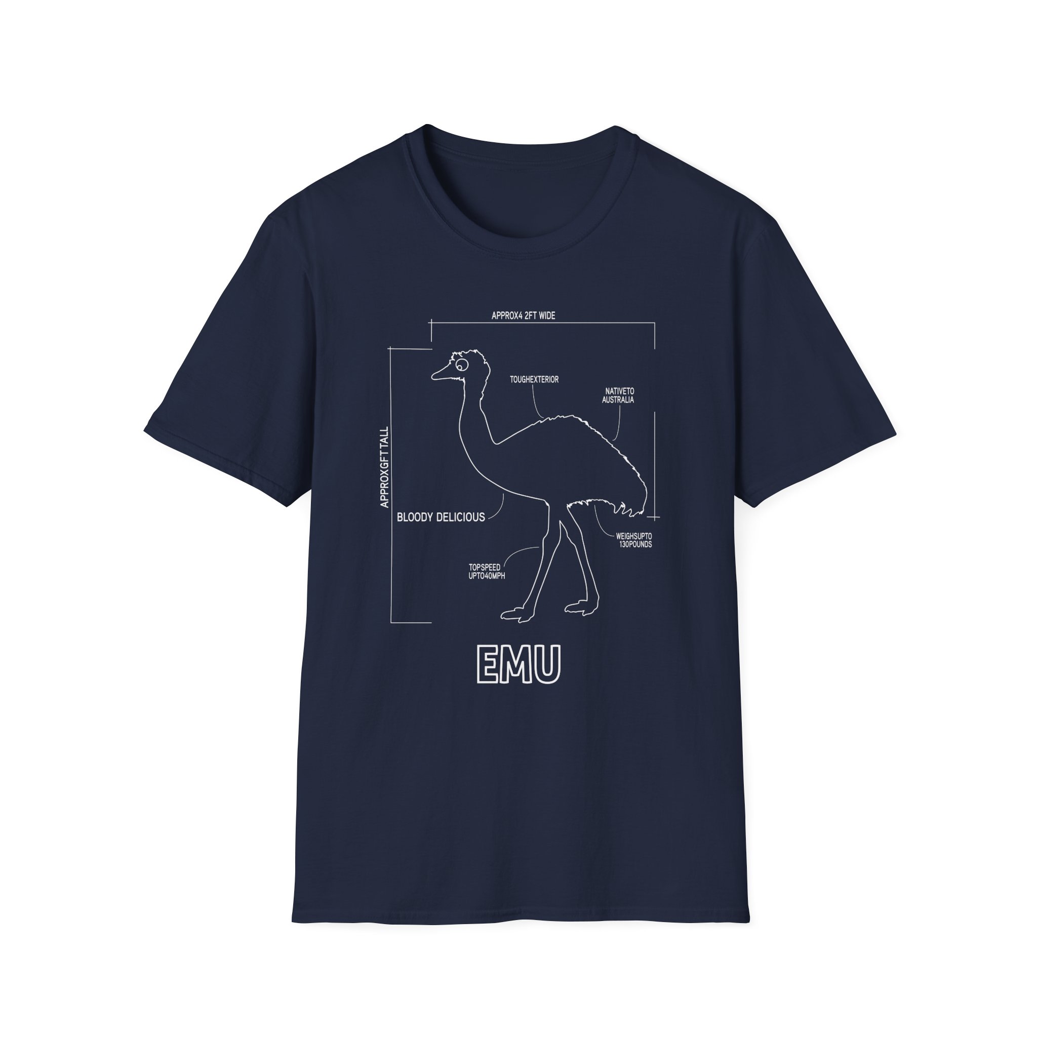 Oversimplified Emu War Unisex Softstyle T-Shirt