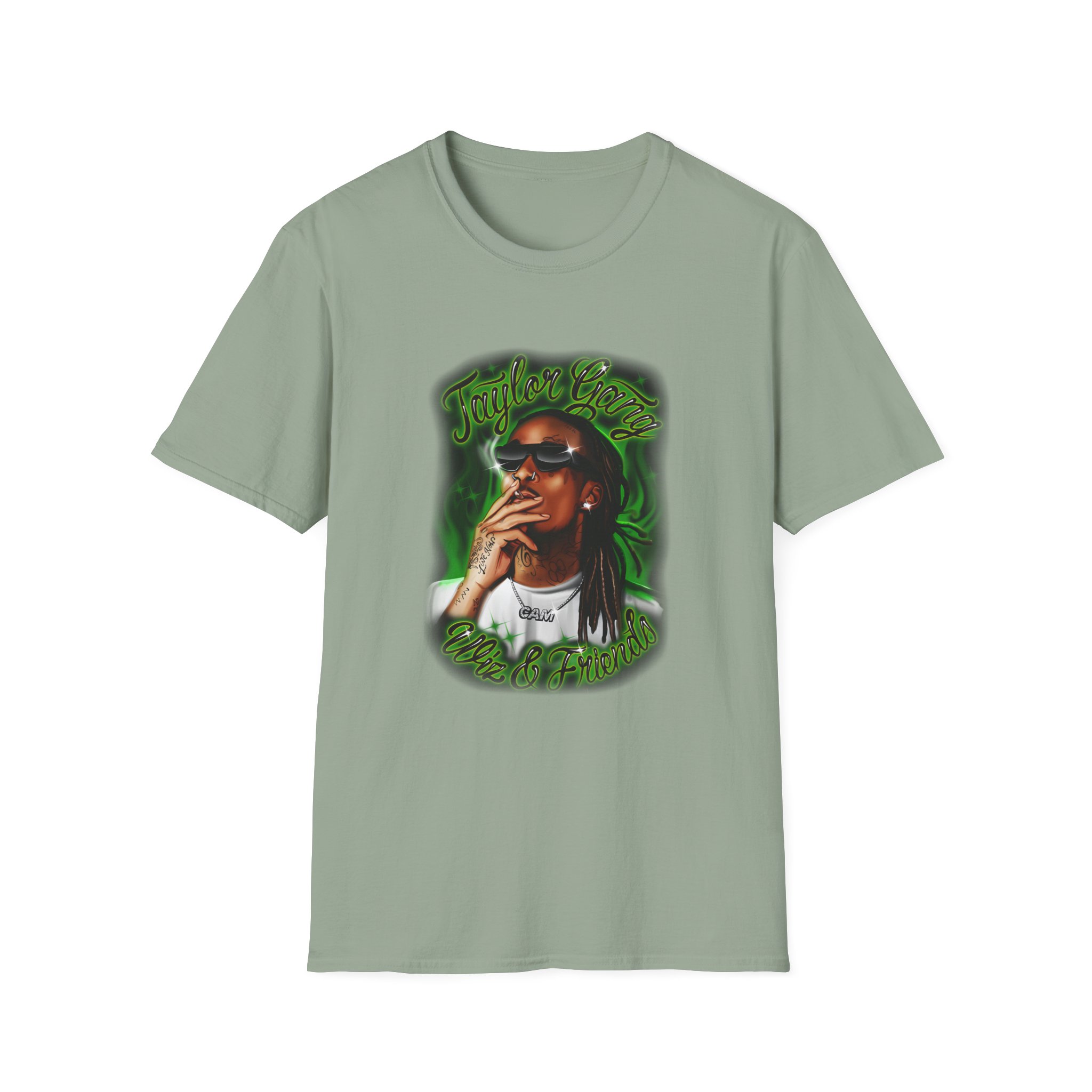Wiz Khalifa Airbrush Unisex Softstyle T-Shirt