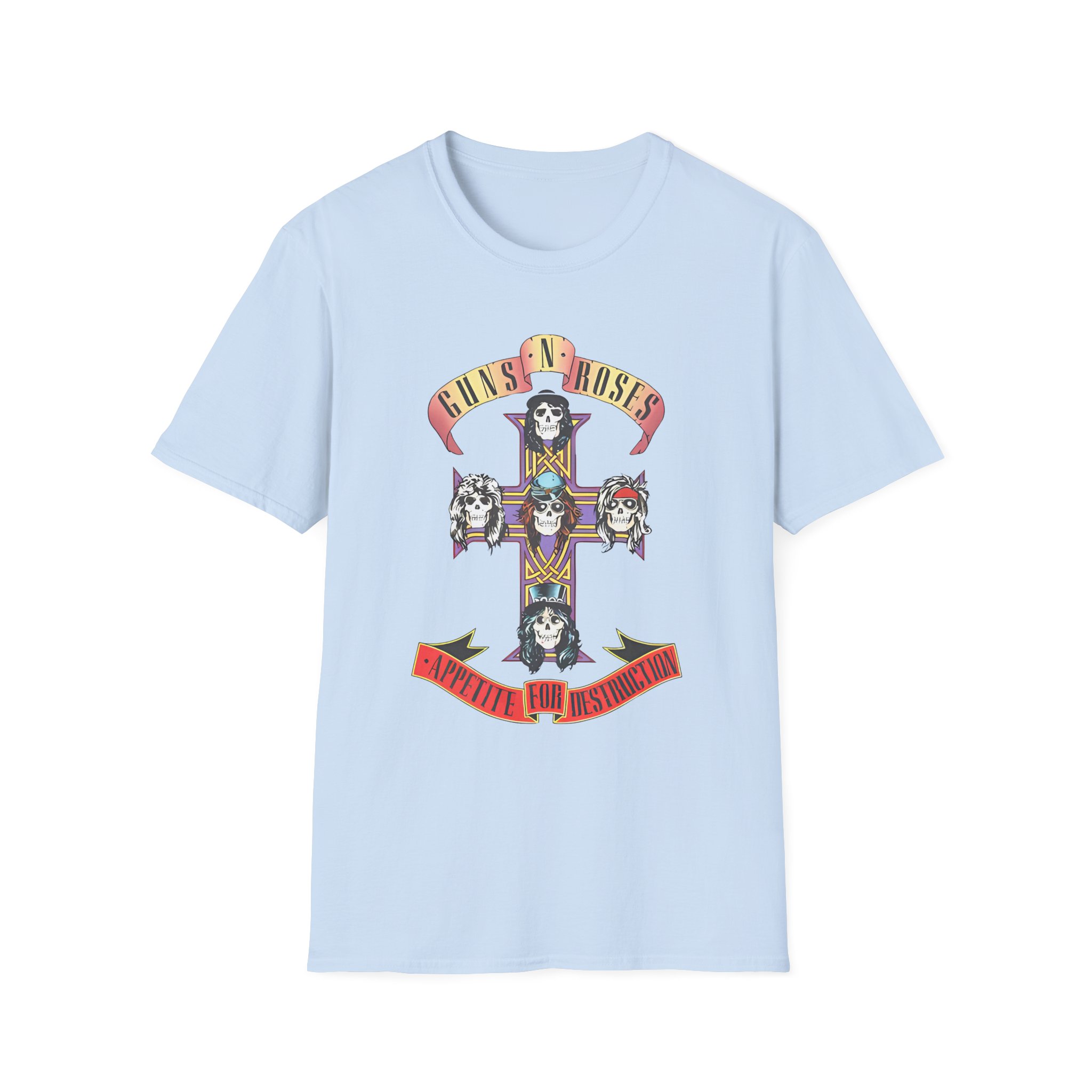 Guns N Roses Cross Grey Tour Unisex Softstyle T-Shirt