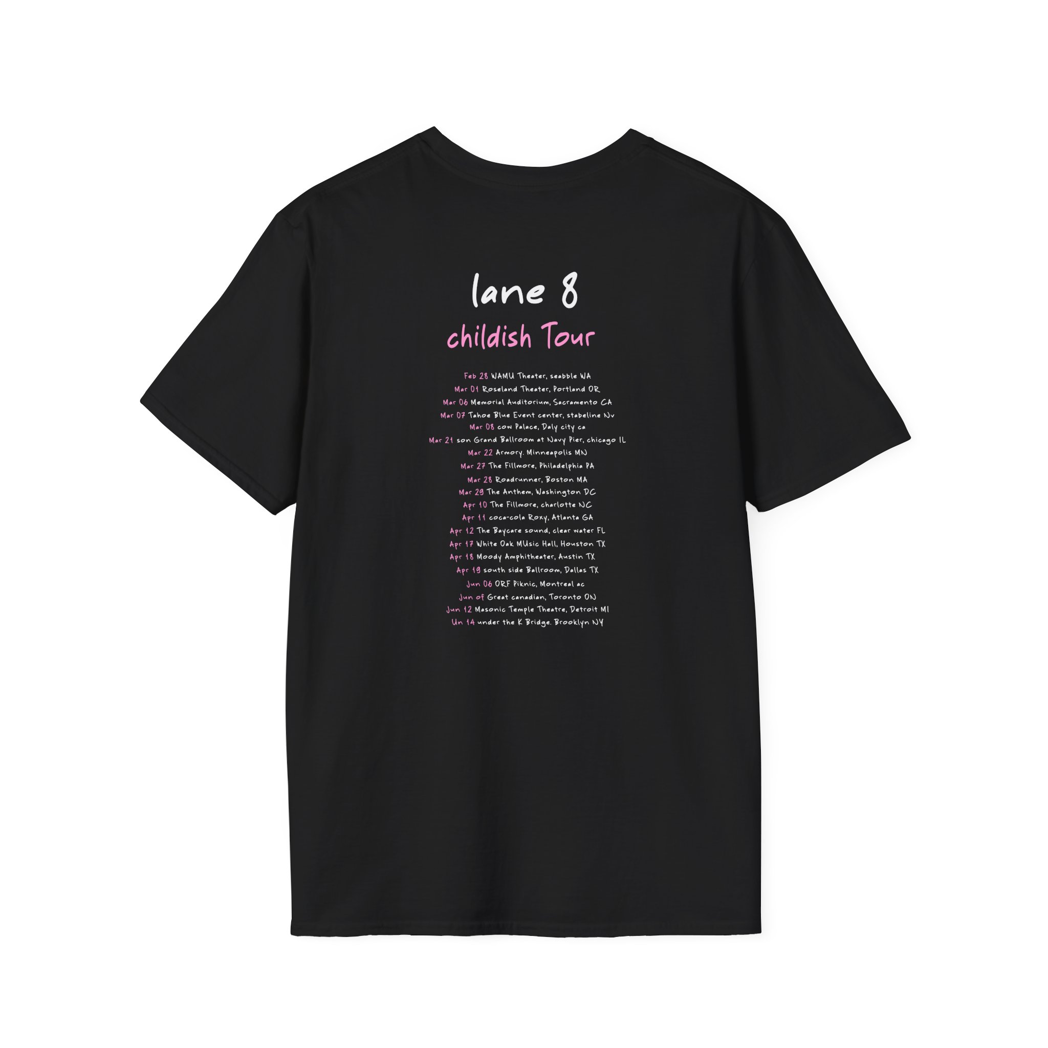Lane 8 Childish Tour Unisex Softstyle T-Shirt