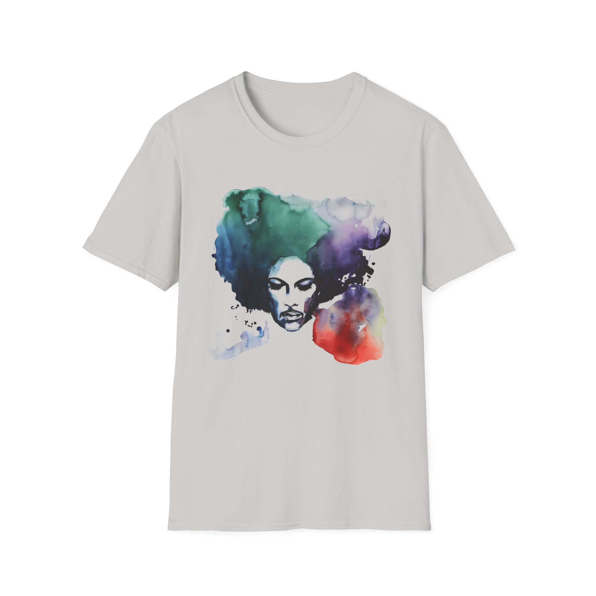 Prince Watercolor Portrait Unisex Softstyle T-Shirt