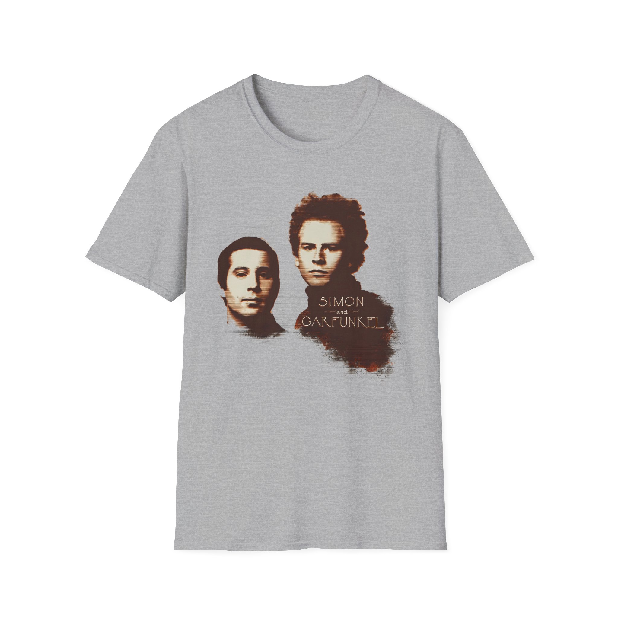 Simon and Garfunkel Faces Unisex Softstyle T-Shirt