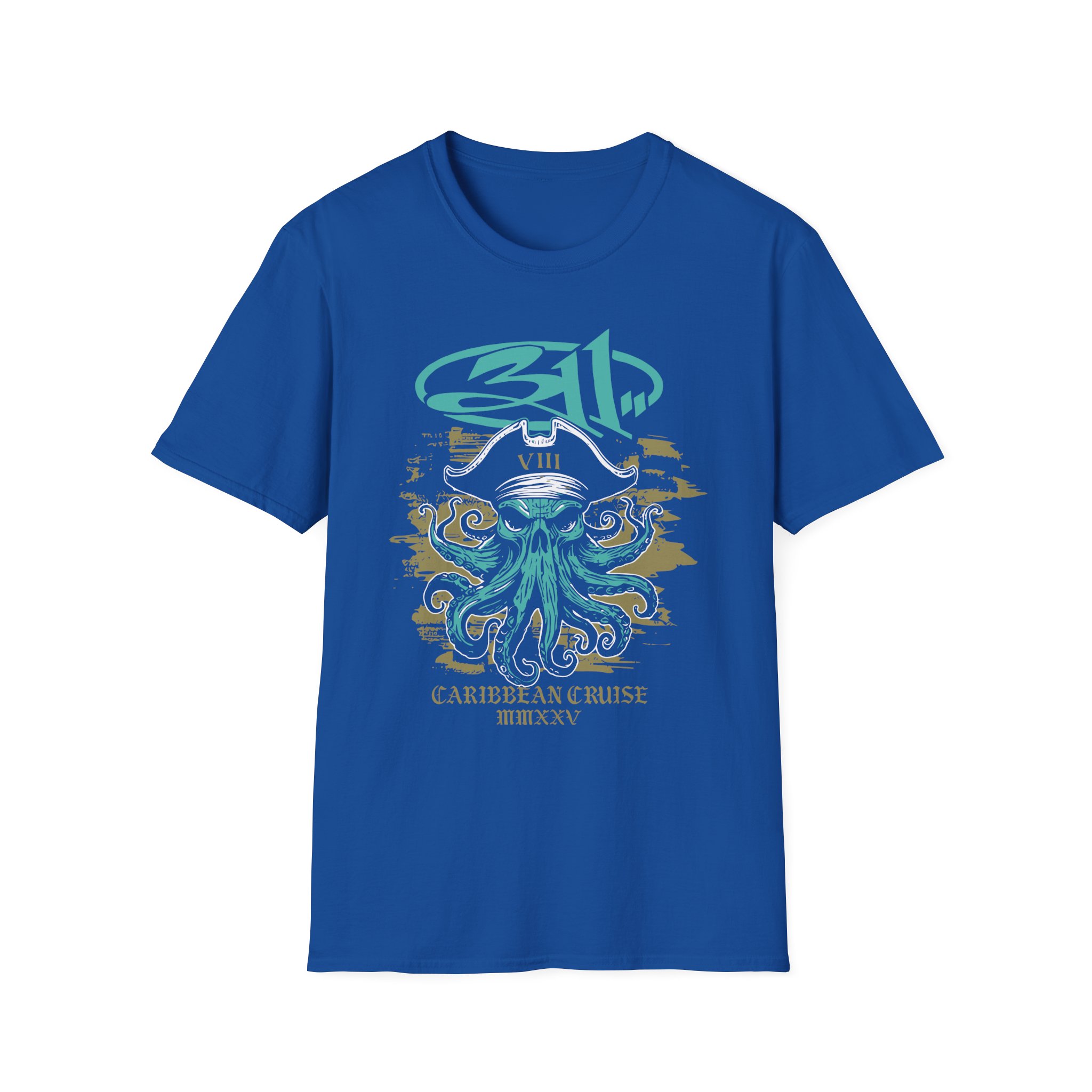 311 Caribbean Cruise 2025 Octopus Pirate Unisex Softstyle T-Shirt